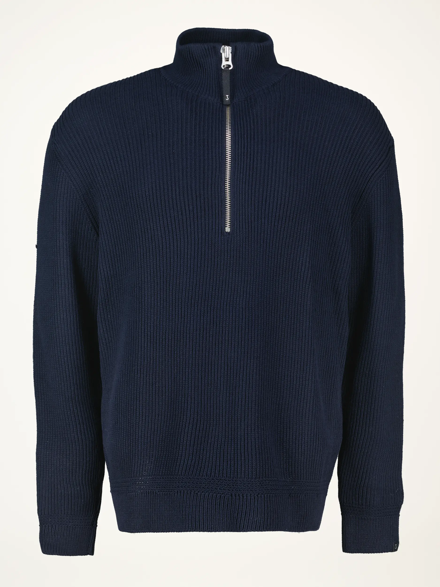 Gerippter Pullover langarm - Artikelansicht - Farbe: Blau Gerippter Pullover langarm - Artikelansicht - Farbe: Blau