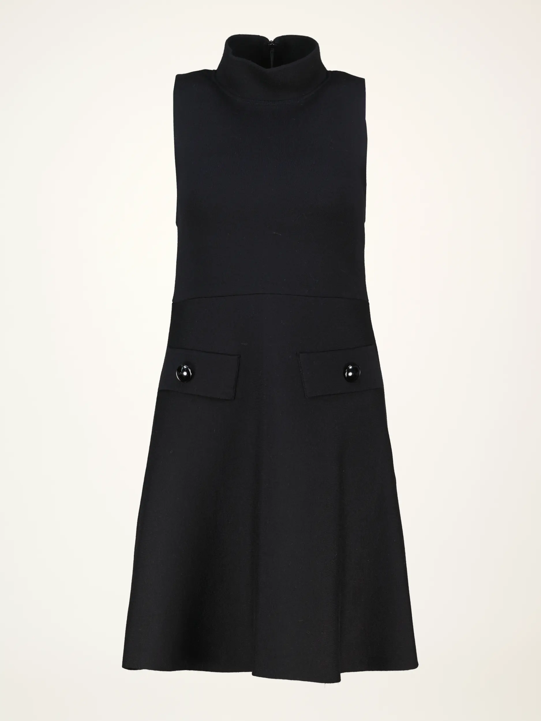 Mini Wollkleid 'Sharp ambition dress' ärmellos - Artikelansicht - Farbe: Schwarz