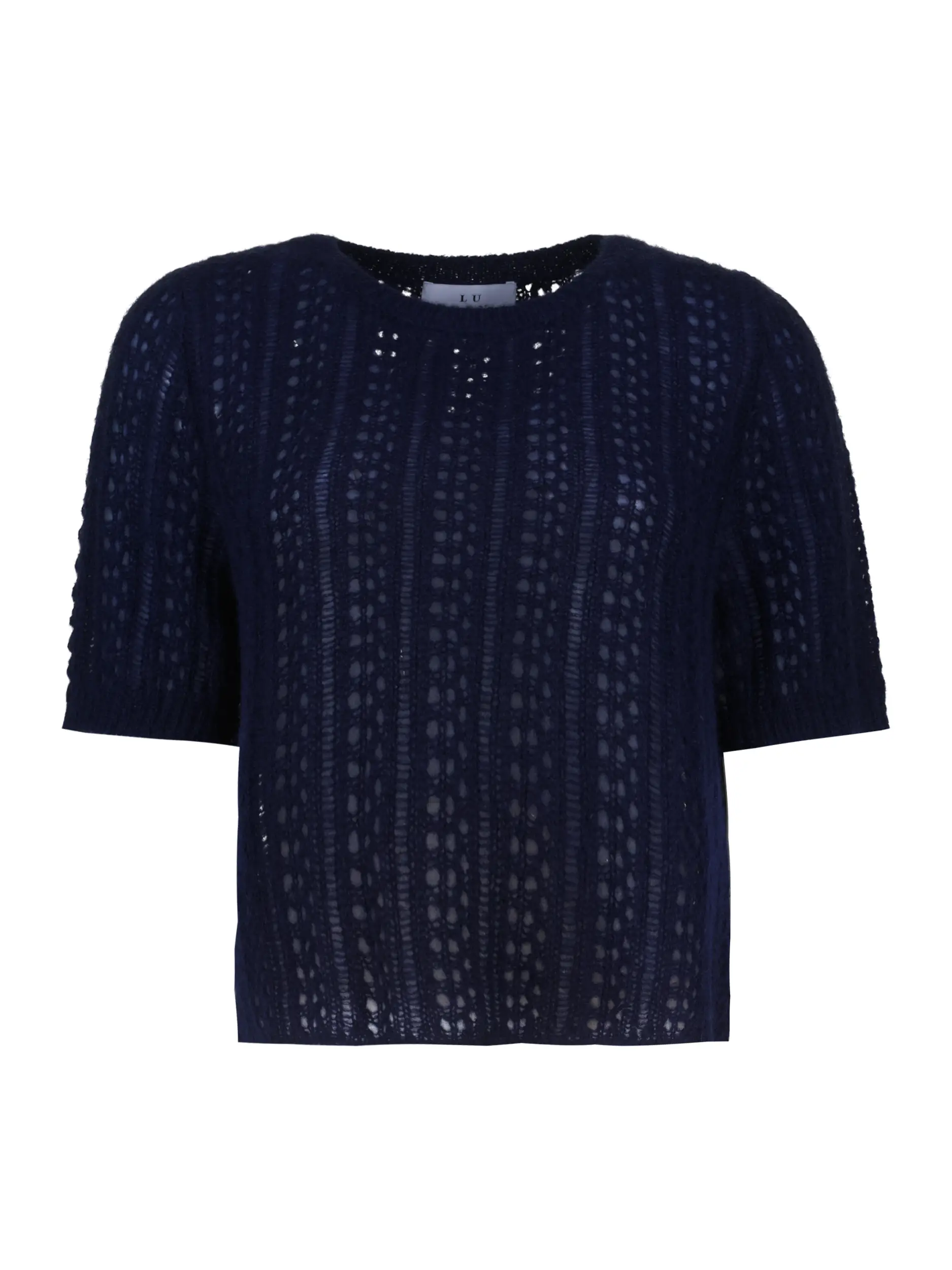 Pullover 'Sakura' aus Kaschmir Seide Mix - Artikel Vorderseite - Farbe: Blau