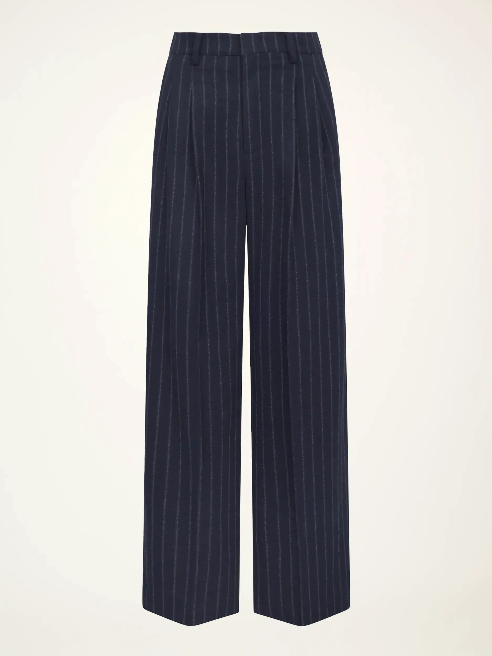 Gestreifte Unisex Bundfaltenhose aus Woll-Mix - Artikelansicht - Farbe: Blau