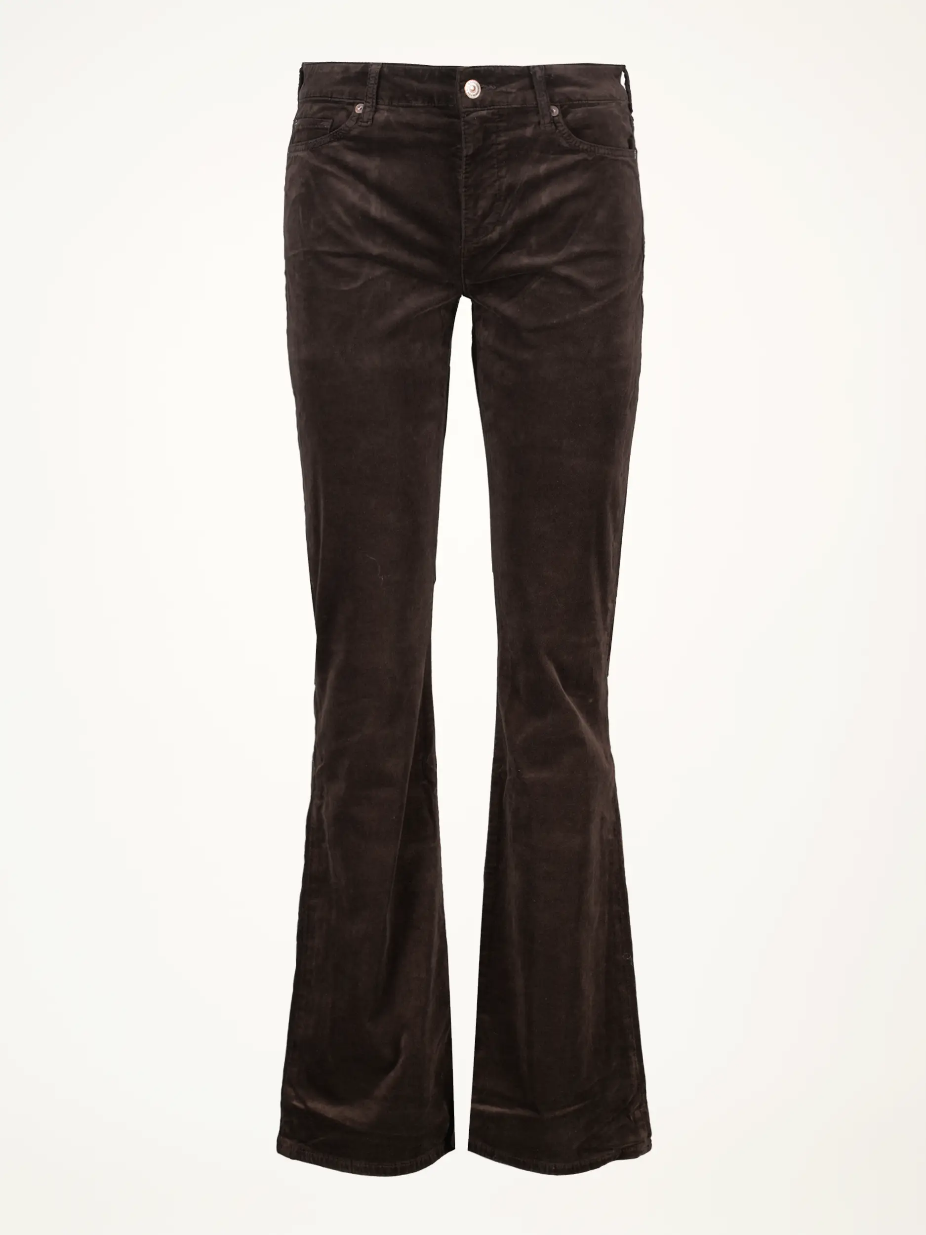 Samthose 'Leggy Bootcut' - Artikelansicht - Farbe: Braun