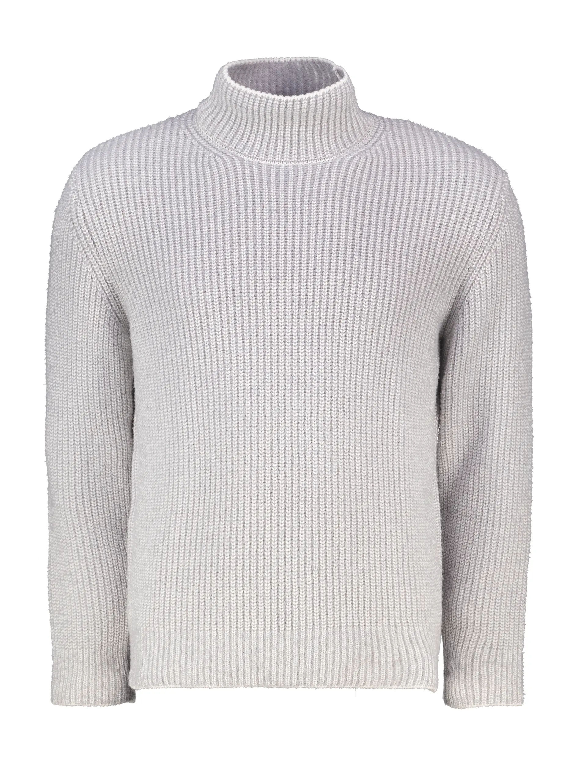 Pullover aus Wolle langarm - Artikel Vorderseite - Farbe: Grau