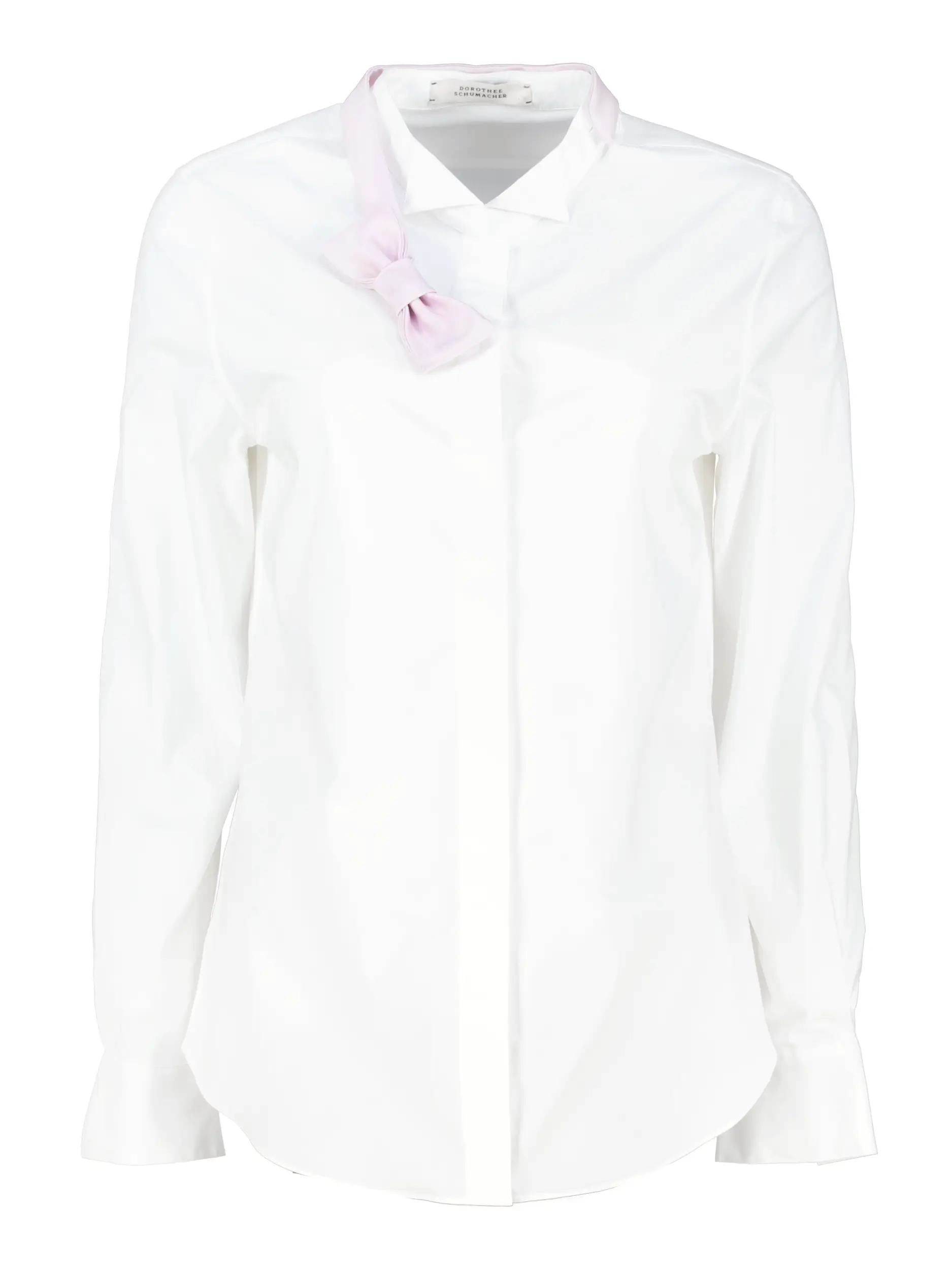 Baumwollbluse 'Pure Power' langarm - Artikel Vorderseite - Farbe: Weiß