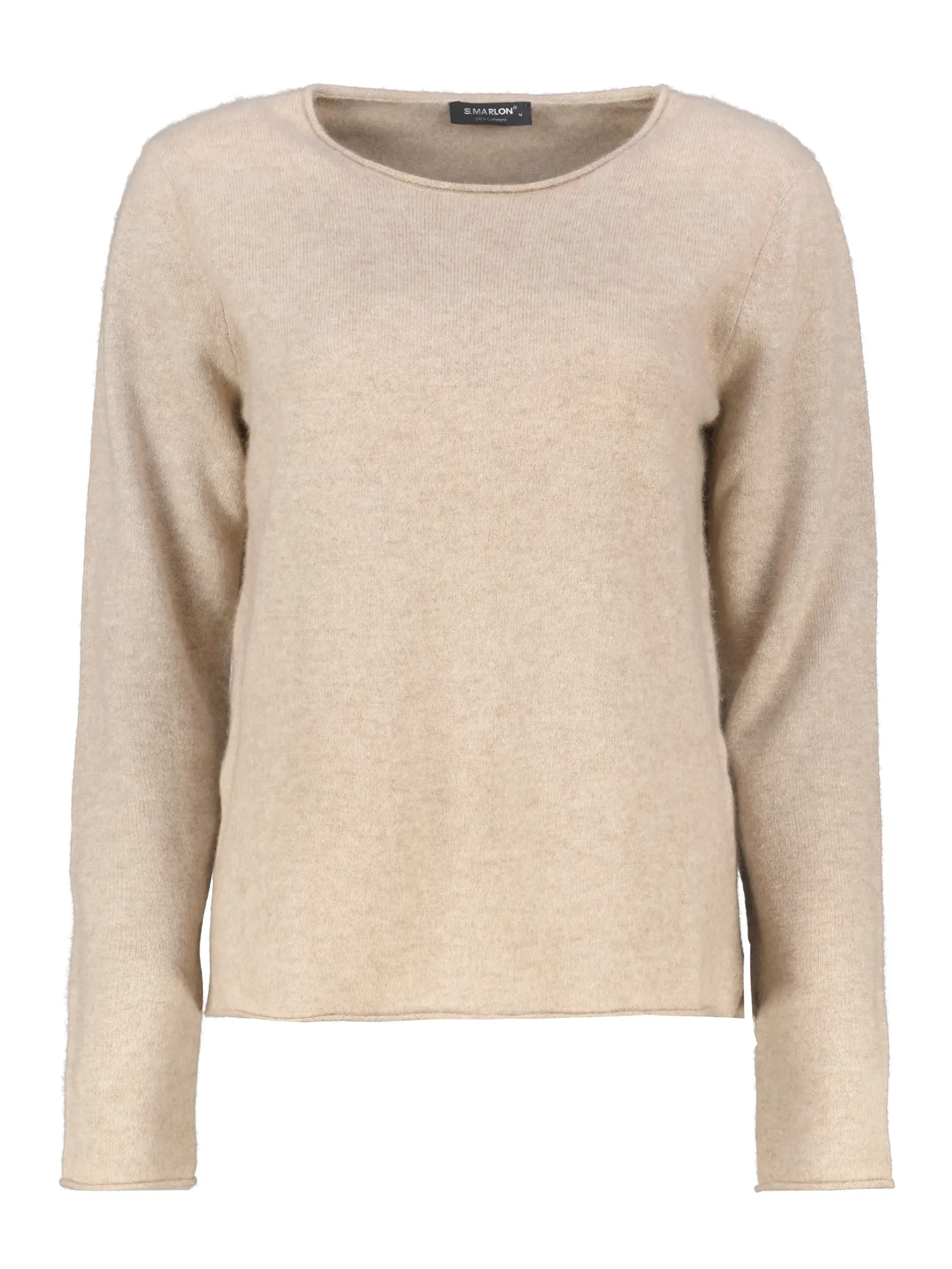 Pullover aus Kaschmir langarm - Artikel Vorderseite - Farbe: Beige