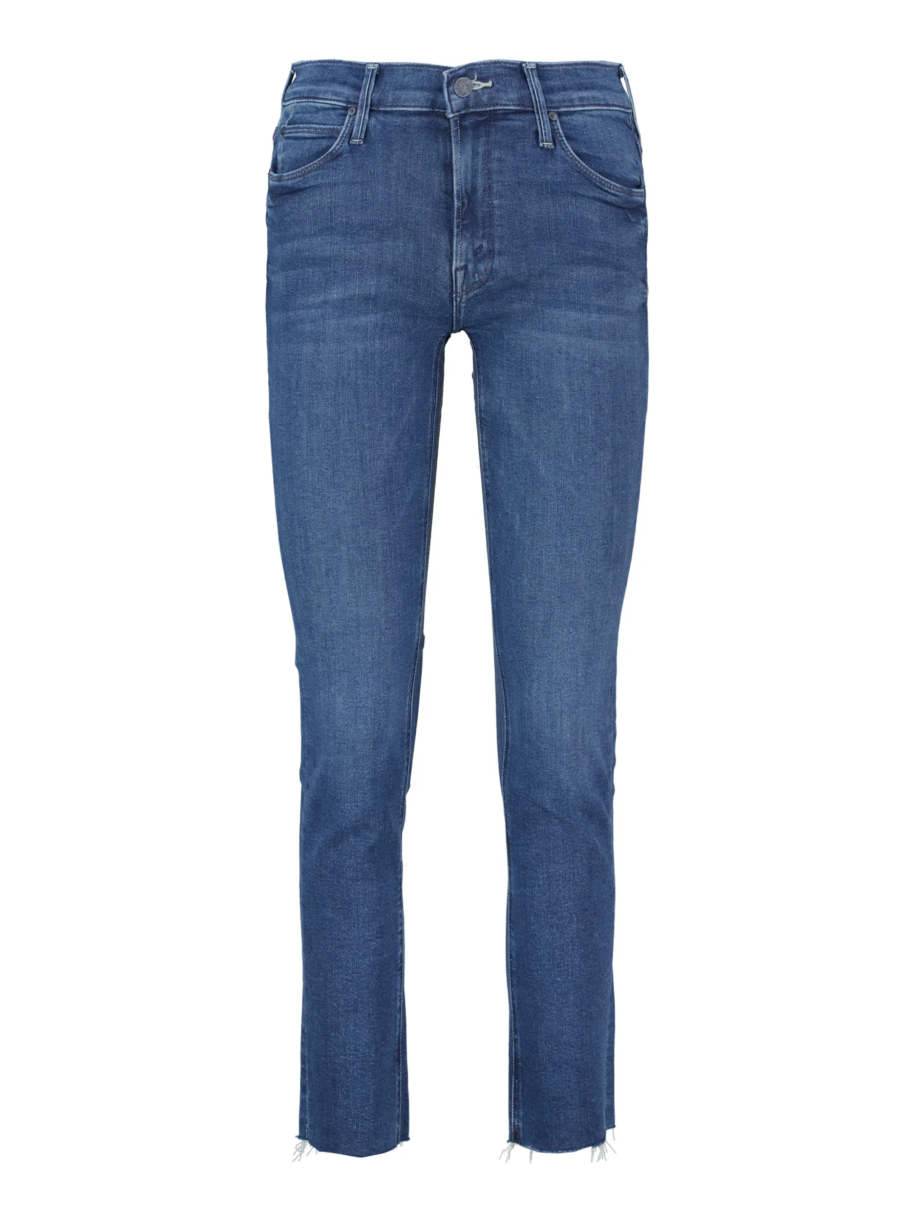 Mid Rise Straight Leg Jeans 'Dazzler Ankle Fray' - Artikel Vorderseite - Farbe: Blau