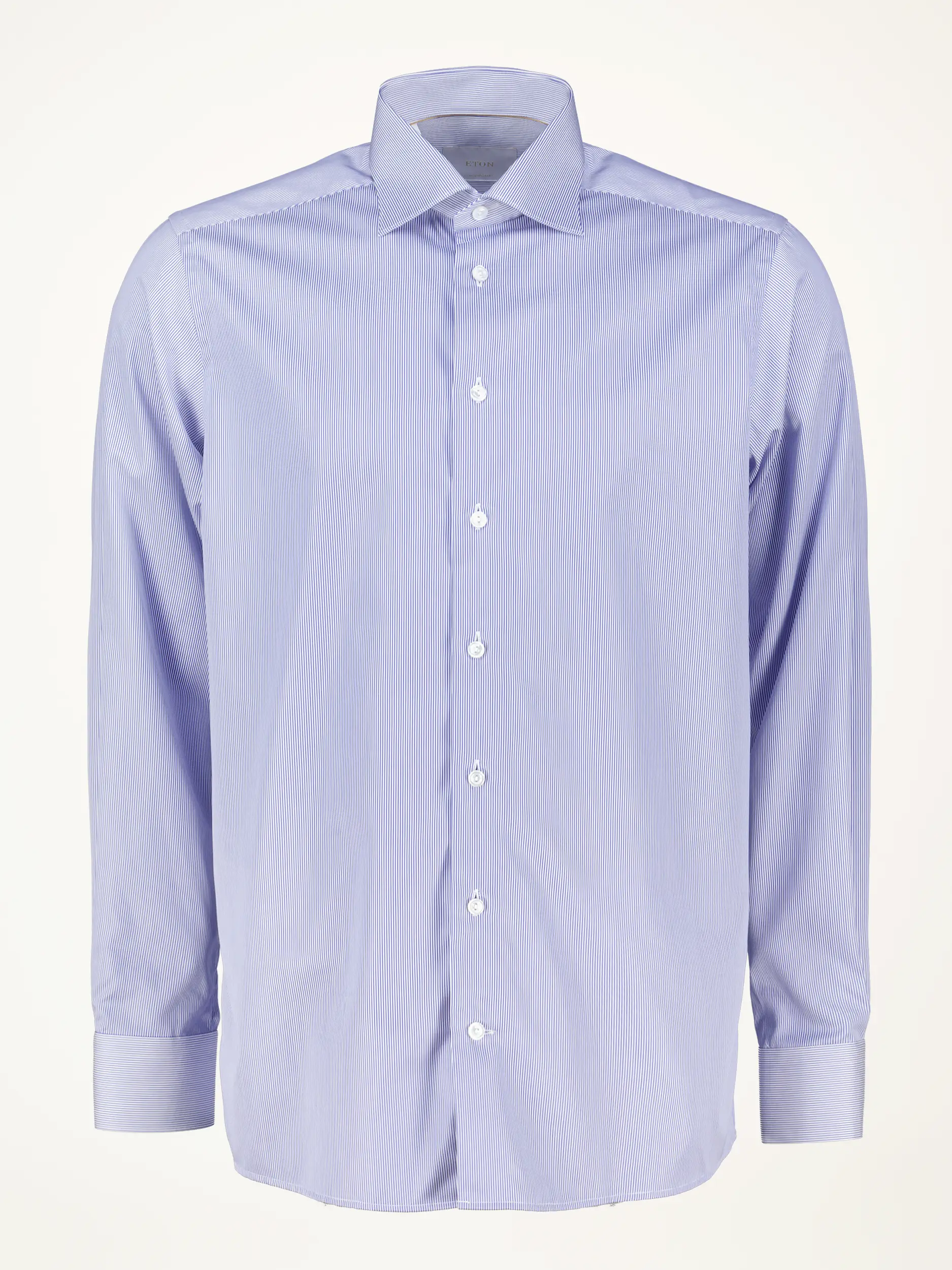 Gestreiftes Hemd mit Kentkragen langarm - Artikelansicht - Farbe: Blau