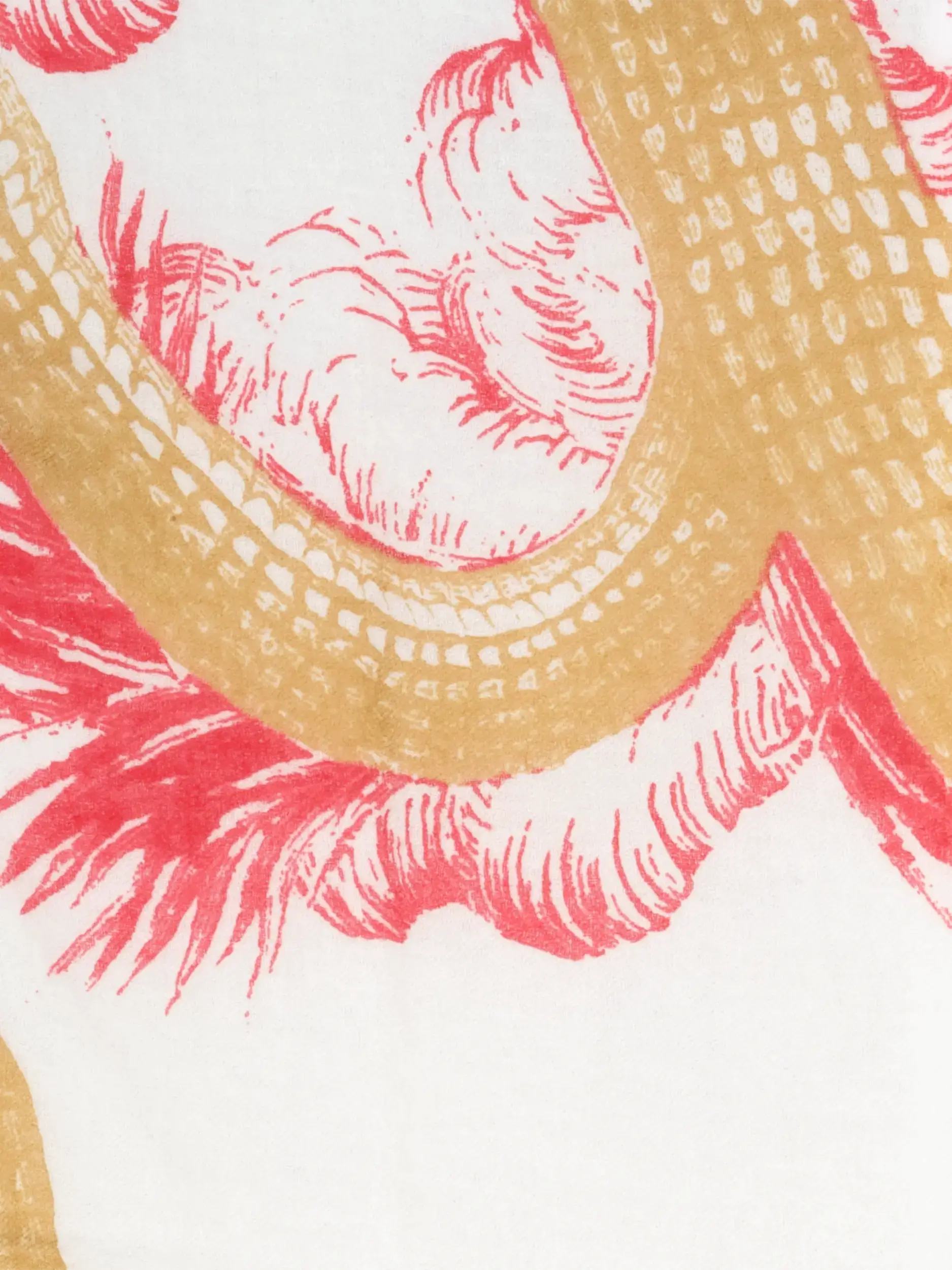 Gemustertes Tuch 'Garden Eden' aus Kaschmir - Artikel weitere Detailansicht 1 - Farbe: Rot