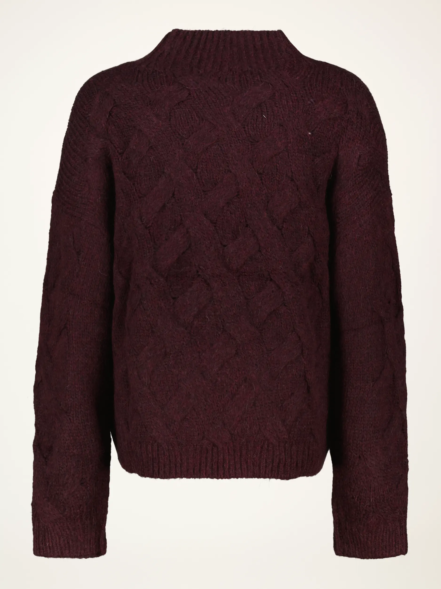 Pullover aus Woll-Mix langarm - Artikel Rückseite - Farbe: Rot