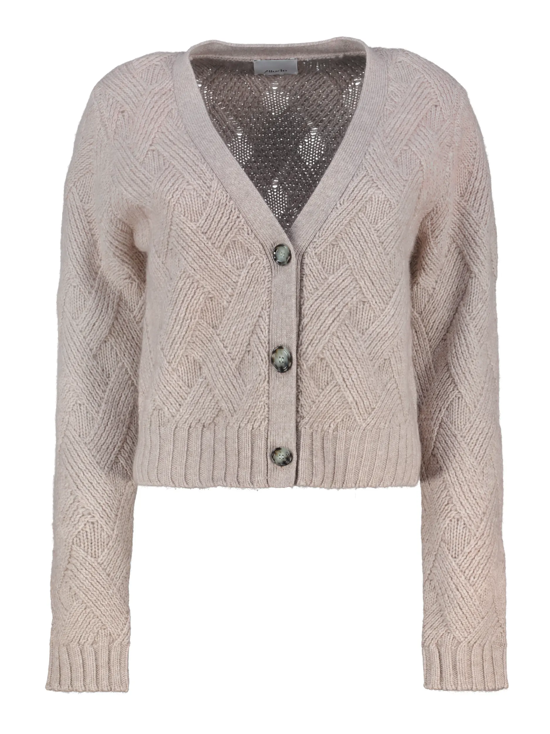 Strickjacke aus Wolle - Artikel Vorderseite - Farbe: Braun
