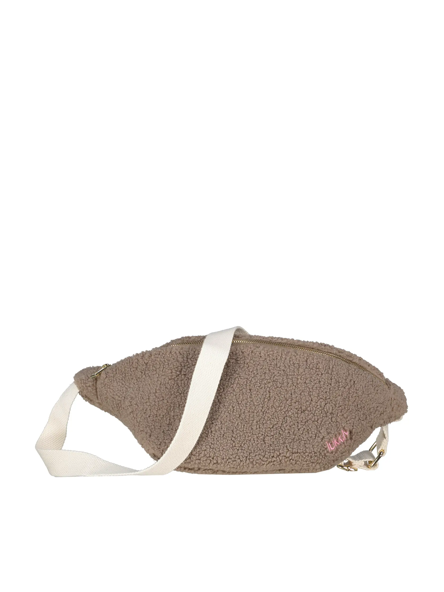 Bauchtasche aus Teddyfell - Artikel Vorderseite - Farbe: Beige