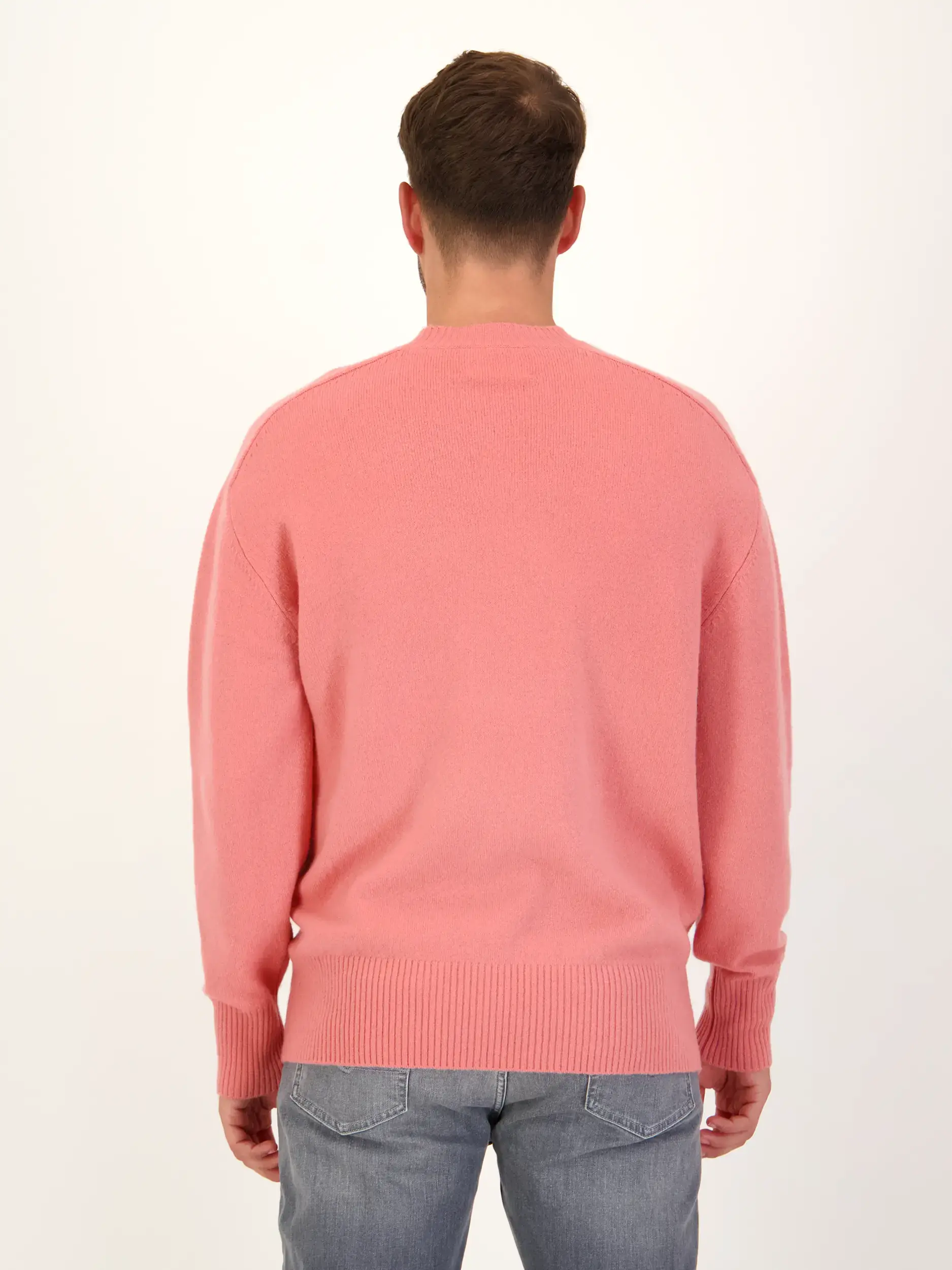 Pullover aus Kaschmir langarm - Artikel Rückseite getragen von einem Modell