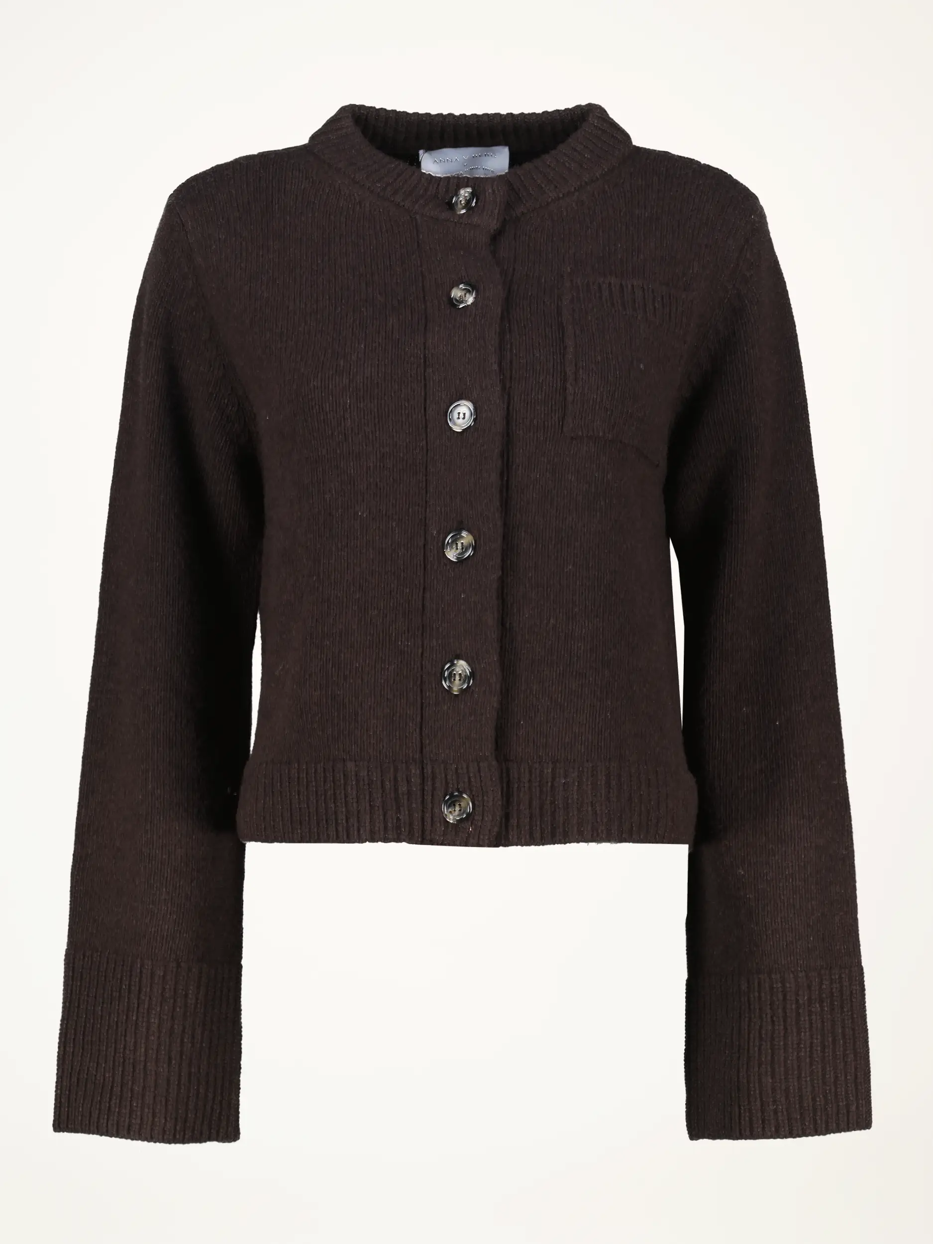 Strickjacke 'Lilly' aus Wolle - Artikelansicht - Farbe: Braun