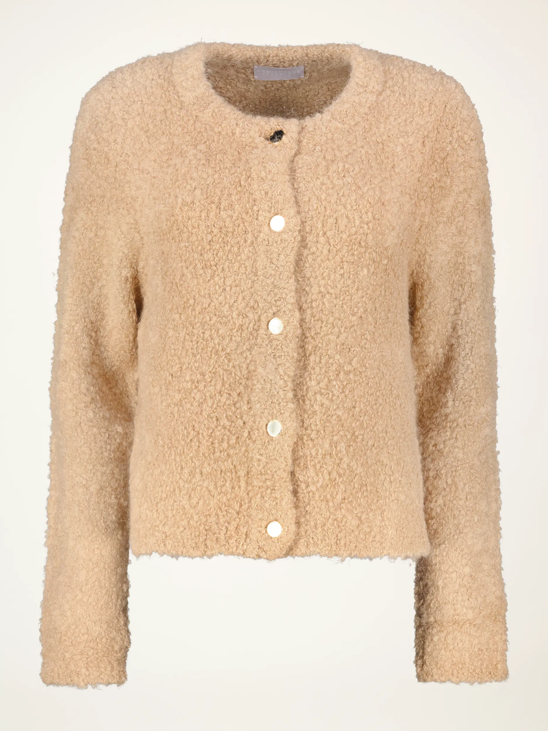 Strickjacke aus Alpaka-Mix - Artikelansicht - Farbe: Braun