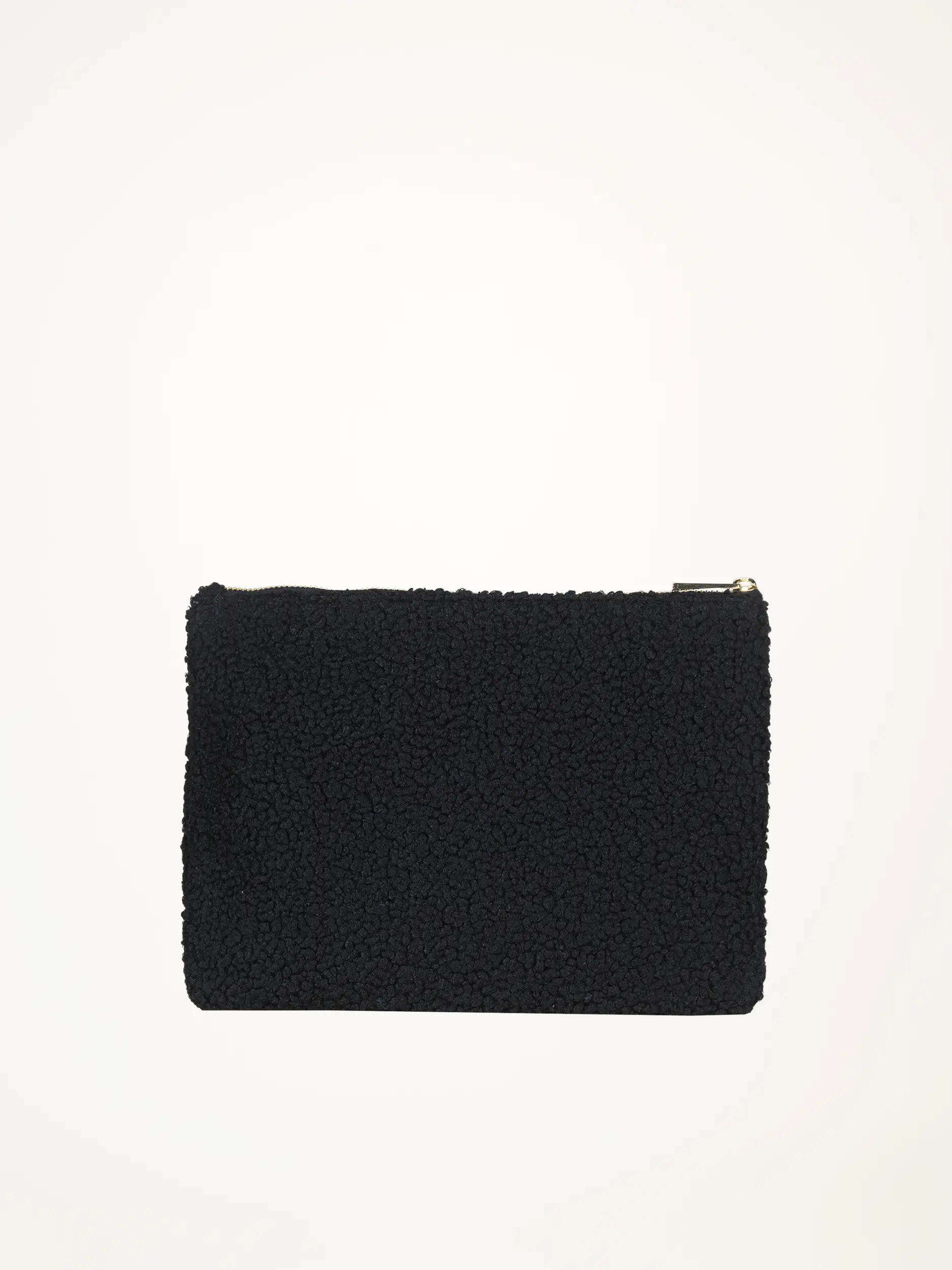 Tasche aus Teddyfell - Artikel Rückseite - Farbe: Schwarz