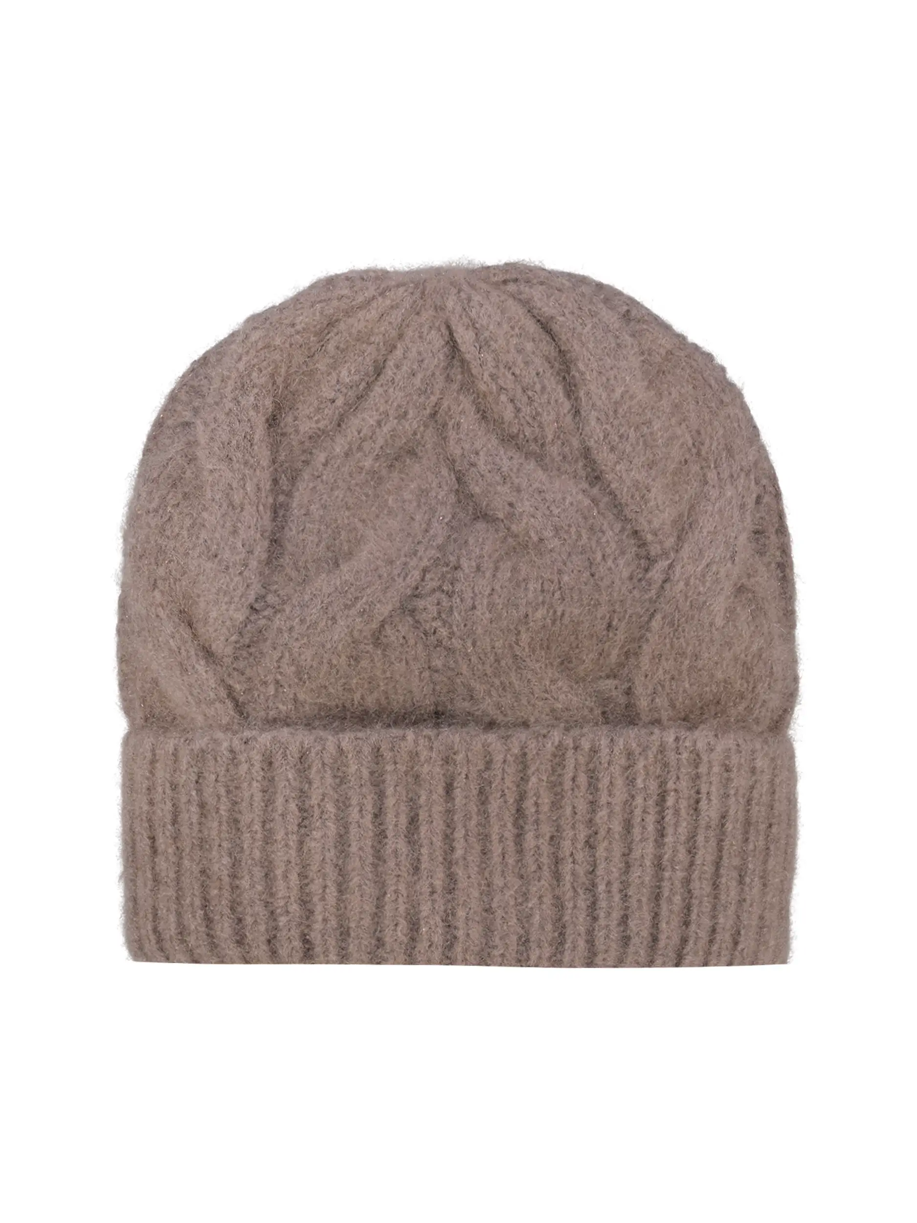 Mütze aus Kaschmir Mix - Artikel Vorderseite - Farbe: Braun