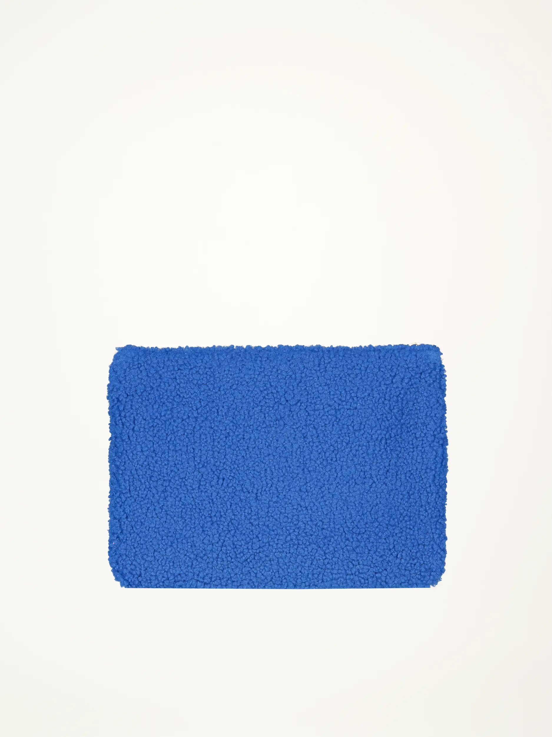 Tasche aus Teddyfell - Artikel Rückseite - Farbe: Blau