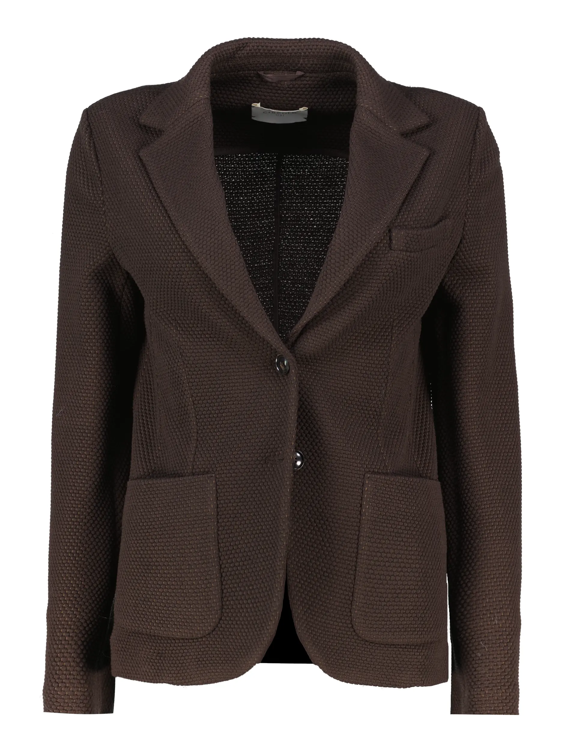 Strukturierter Blazer aus Schurwolle - Artikel Vorderseite - Farbe: Braun
