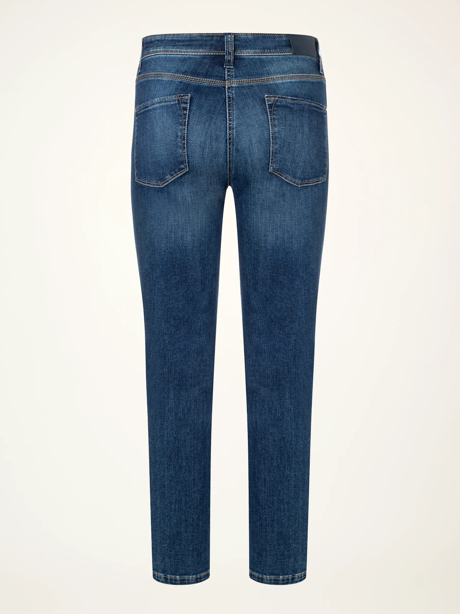 Mid Waist Slim Fit Jeans 'Piper Short' - Artikel Rückseite - Farbe: Blau