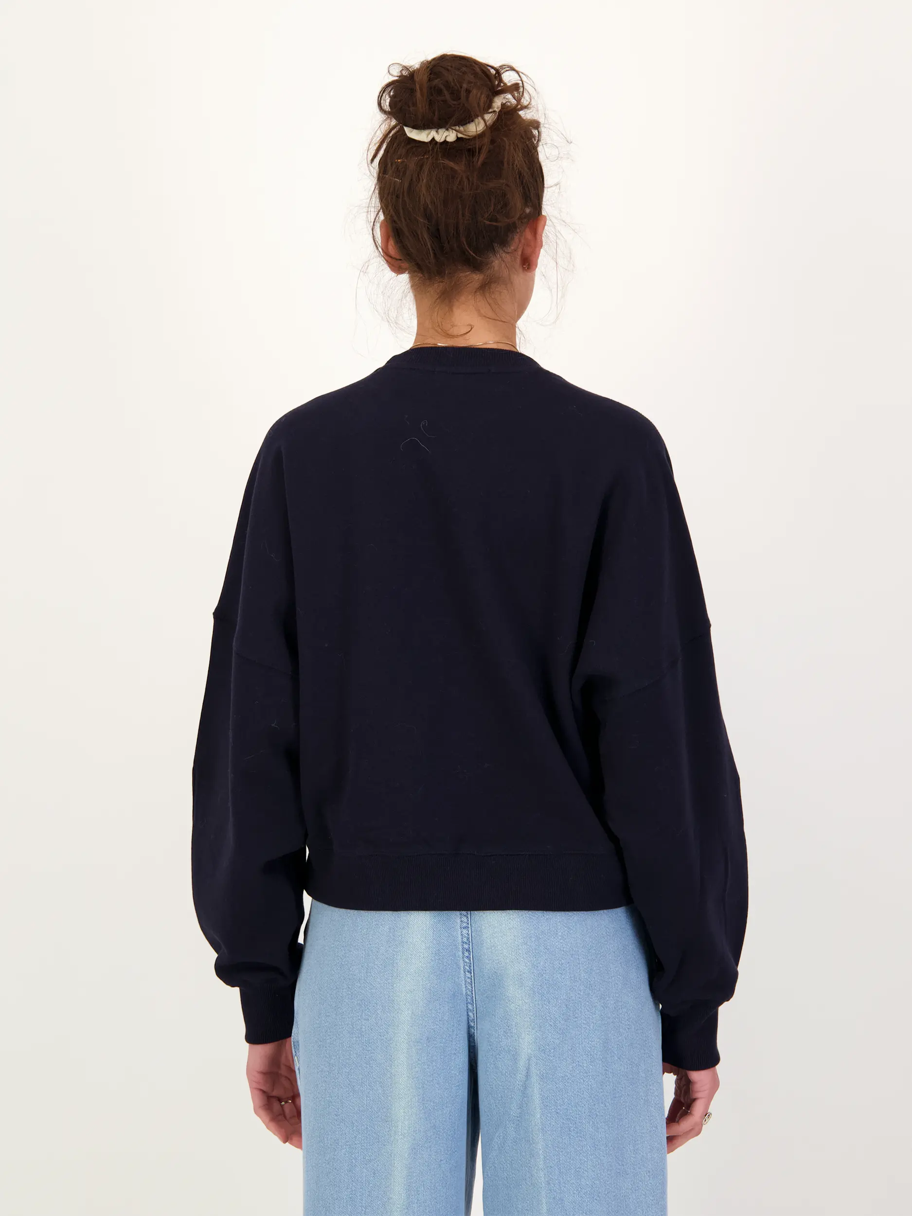 Sweatshirt 'Ibernatus' - Artikel Rückseite getragen von einem Modell - Farbe: Blau