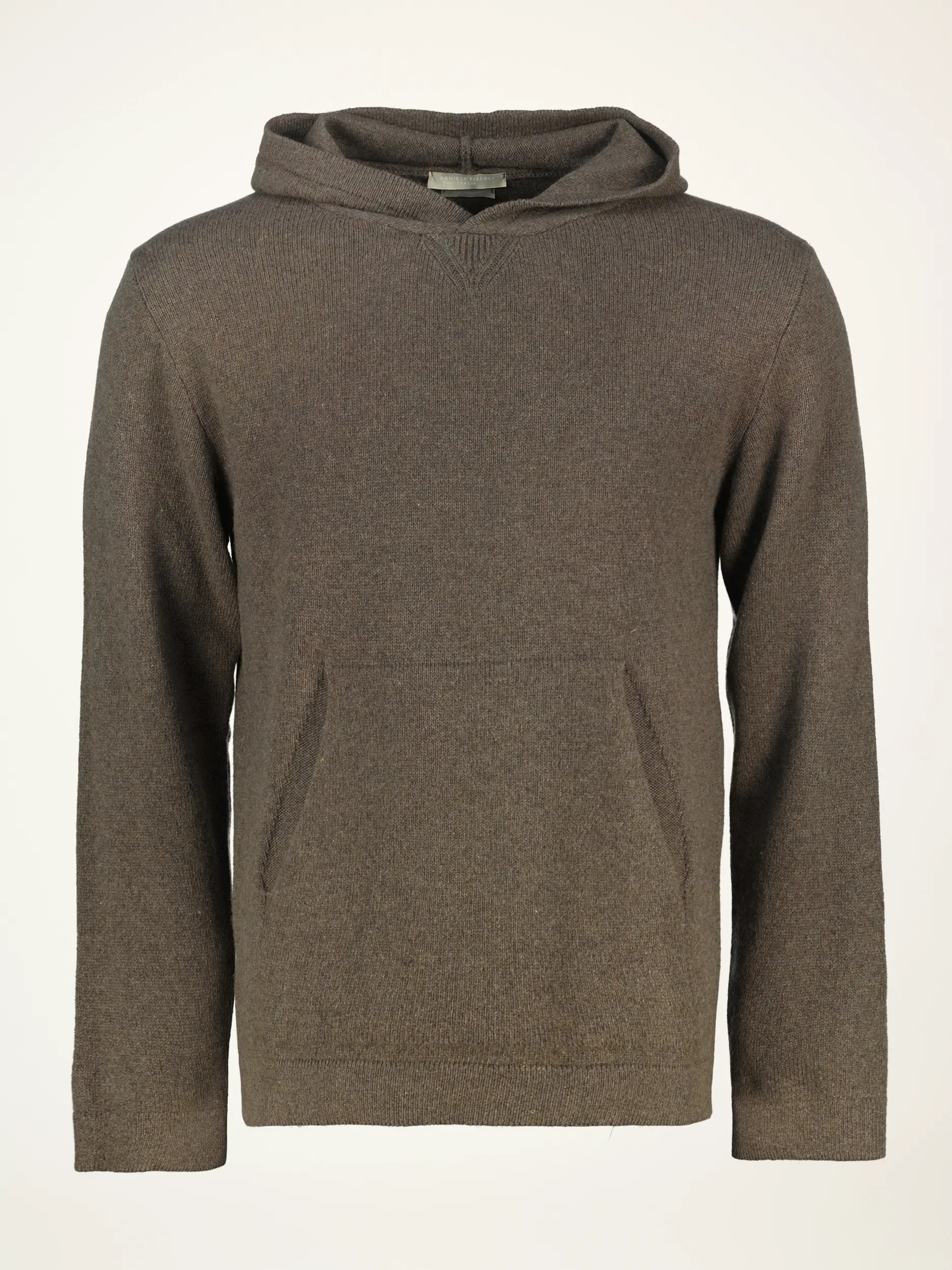 Kapuzenpullover aus Kaschmir langarm - Artikelansicht - Farbe: Braun