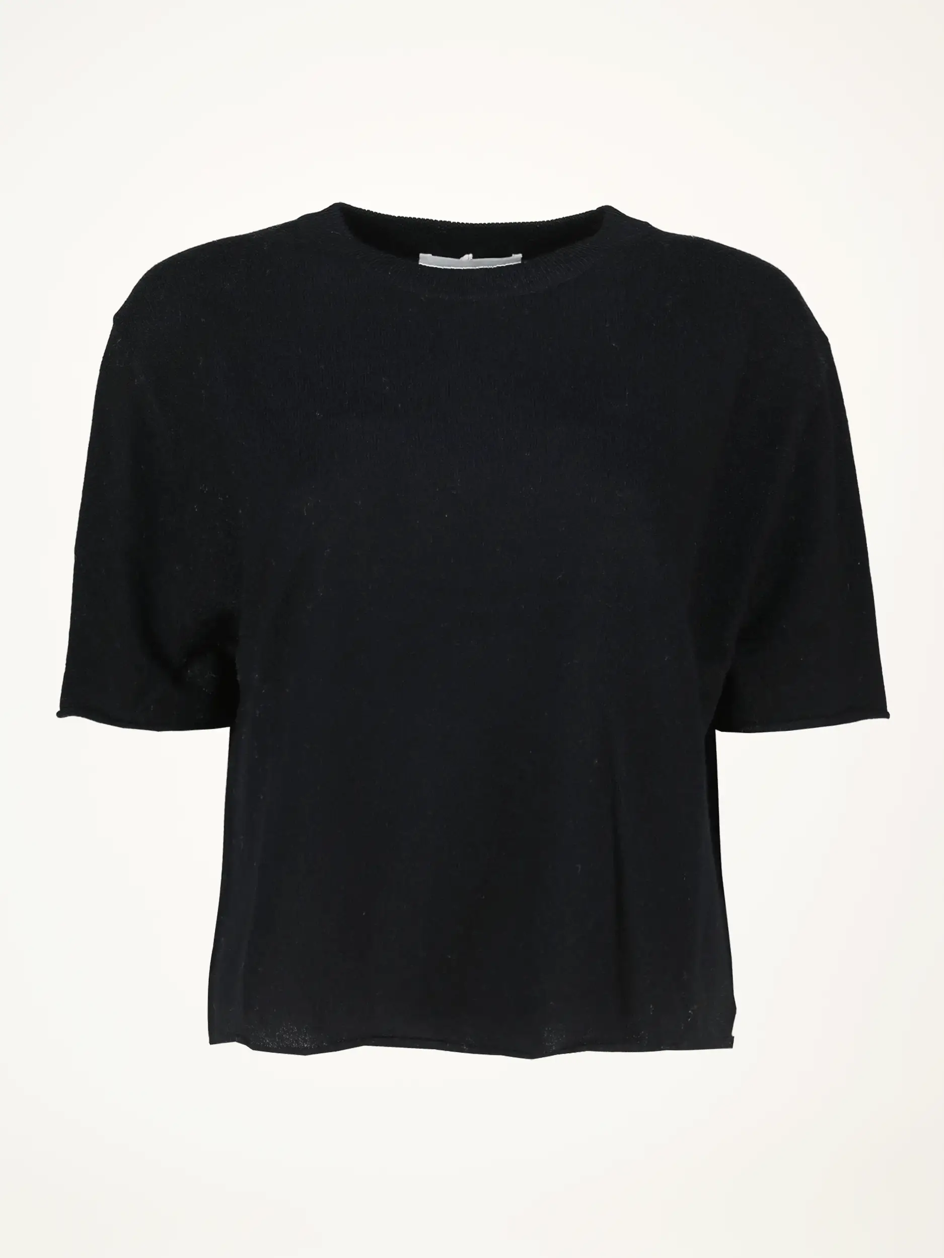 Pullover 'Cila' aus Kaschmir kurzarm - Artikelansicht - Farbe: Schwarz