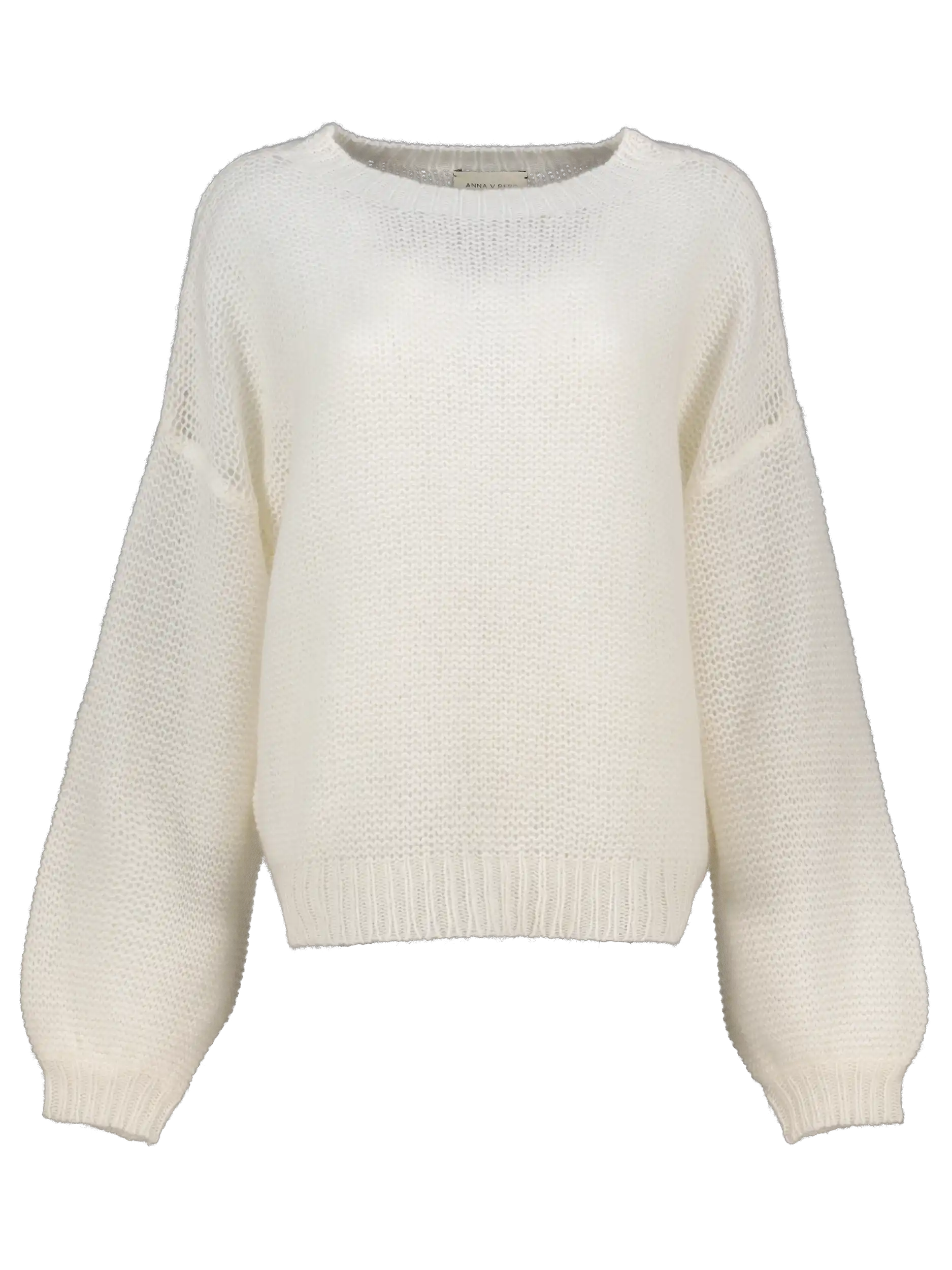 Pullover 'Josefine' langarm aus Kaschmir-Mix - Artikel Vorderseite - Farbe: Creme