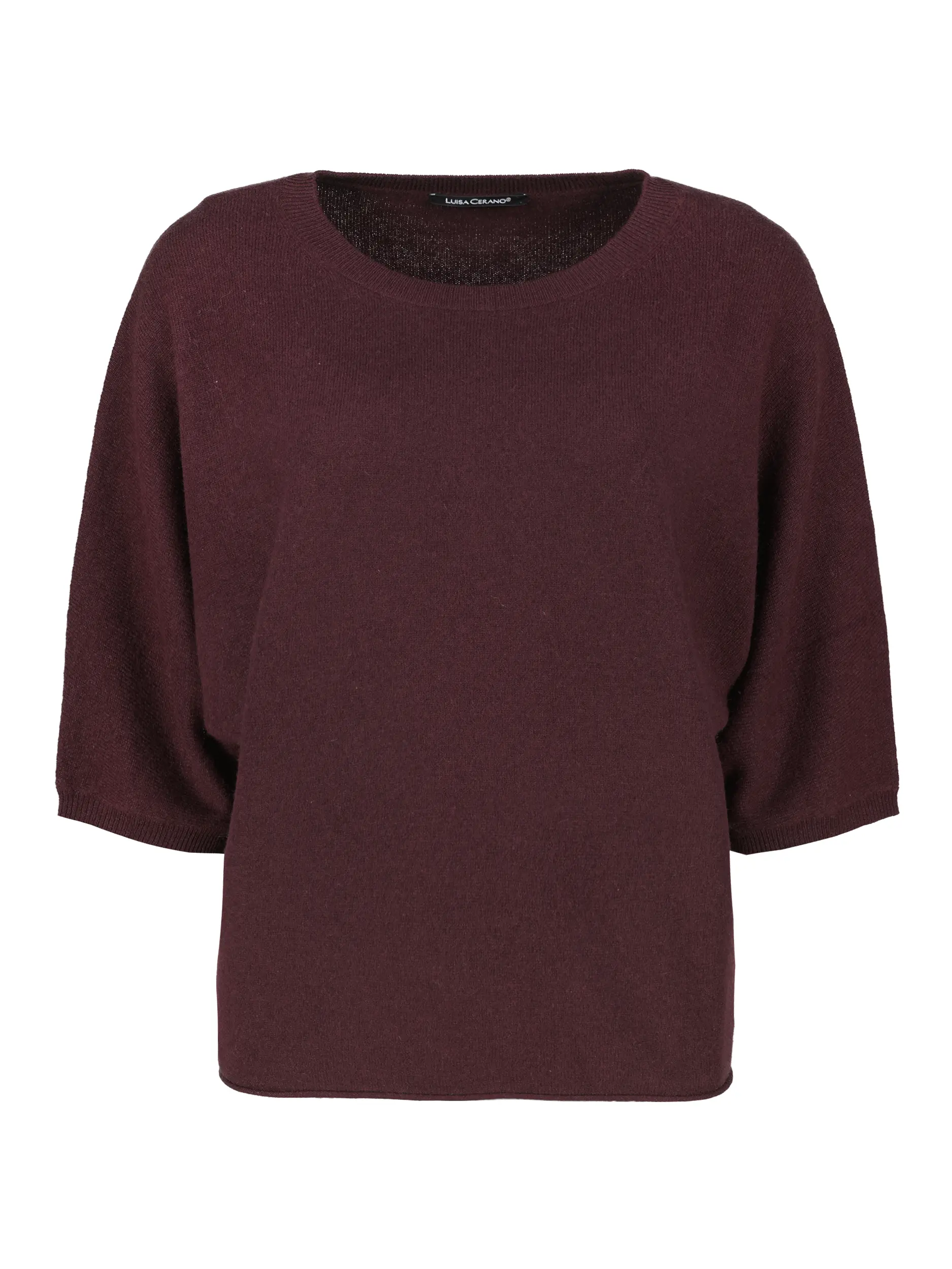 Pullover aus Wolle kurzarm - Artikel Vorderseite - Farbe: Rot