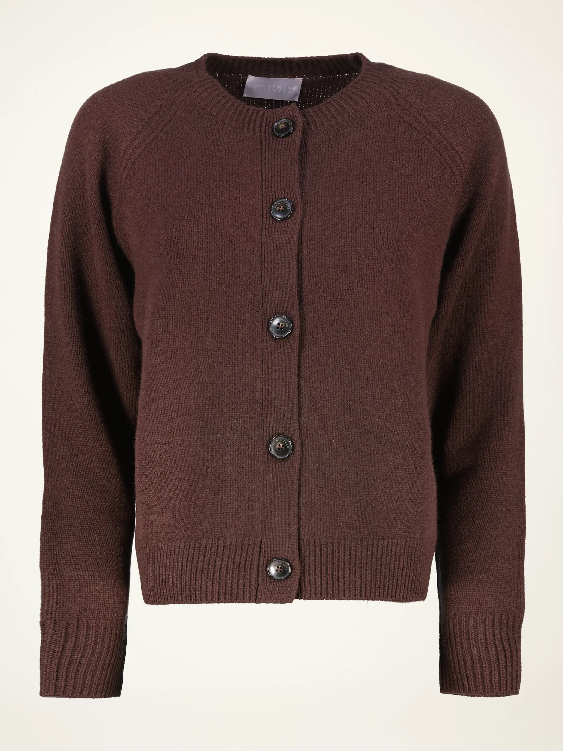 Strickjacke aus Kaschmir-Mix langarm - Artikelansicht - Farbe: Braun
