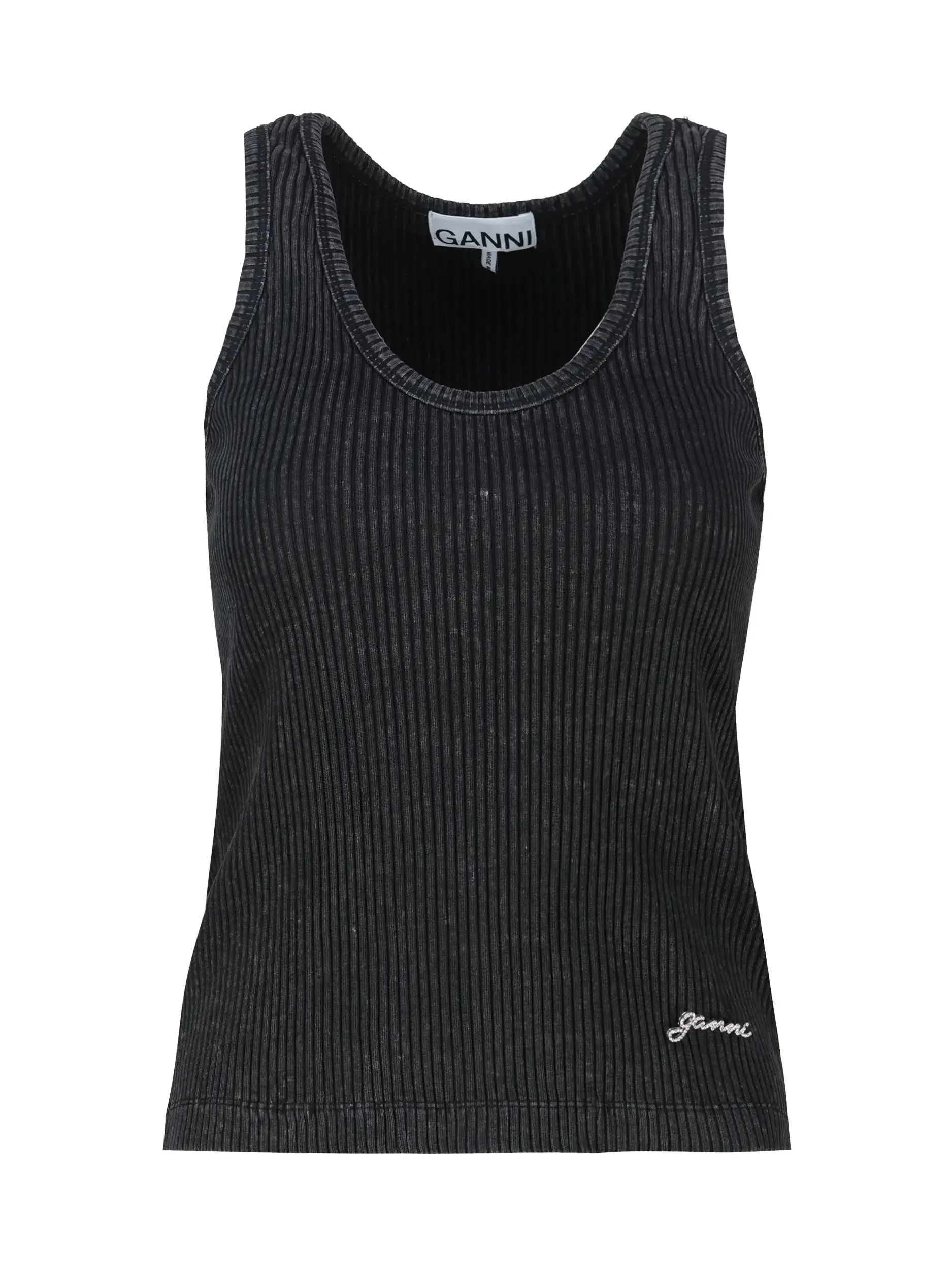 Rippstricktop - Artikel Vorderseite - Farbe: Grau