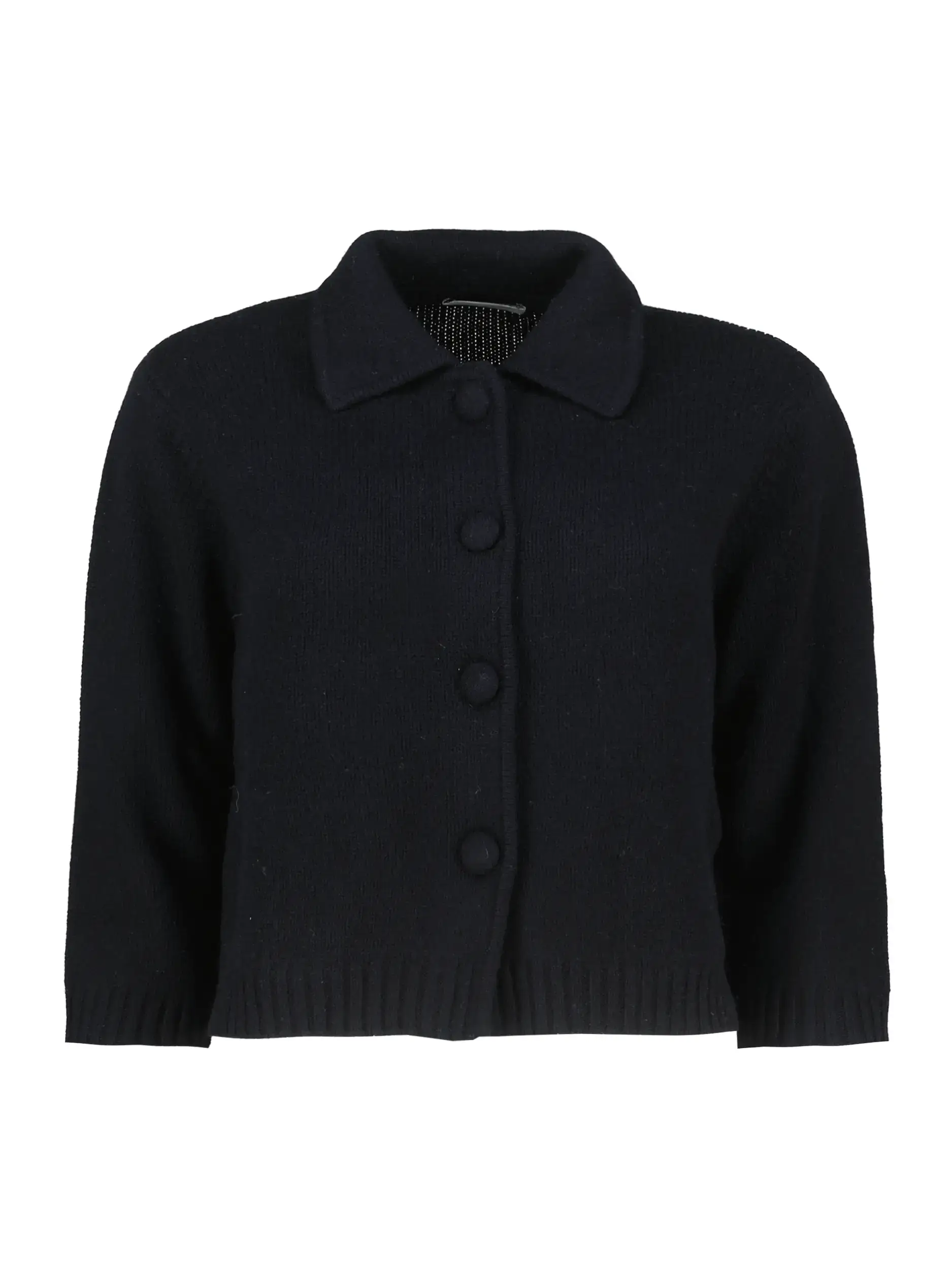 Strickjacke Studio 'Laura' aus Kaschmir 3/4-Arm  - Artikel Vorderseite - Farbe: Schwarz