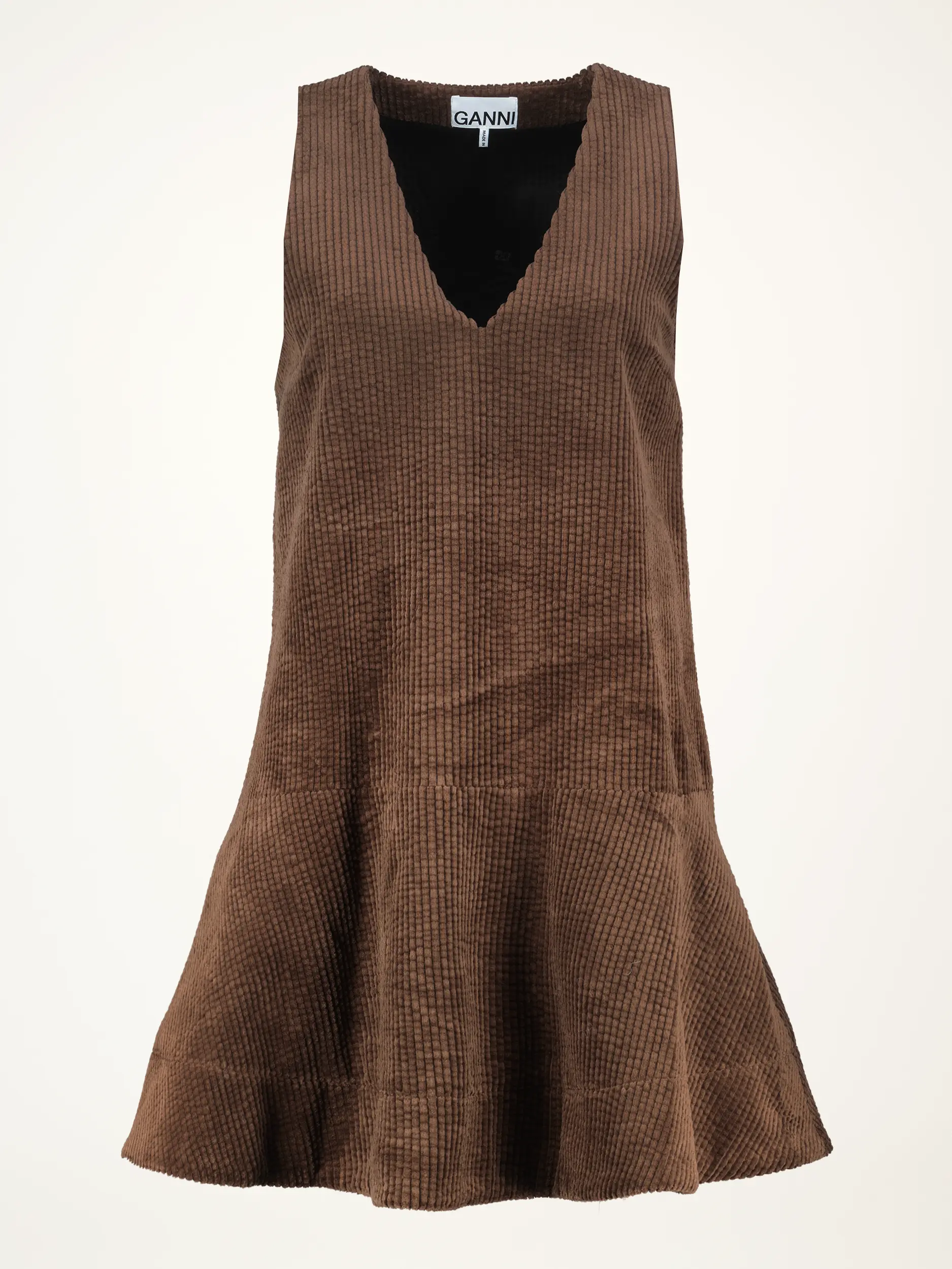 Cord-Minikleid ärmellos - Artikelansicht - Farbe: Braun