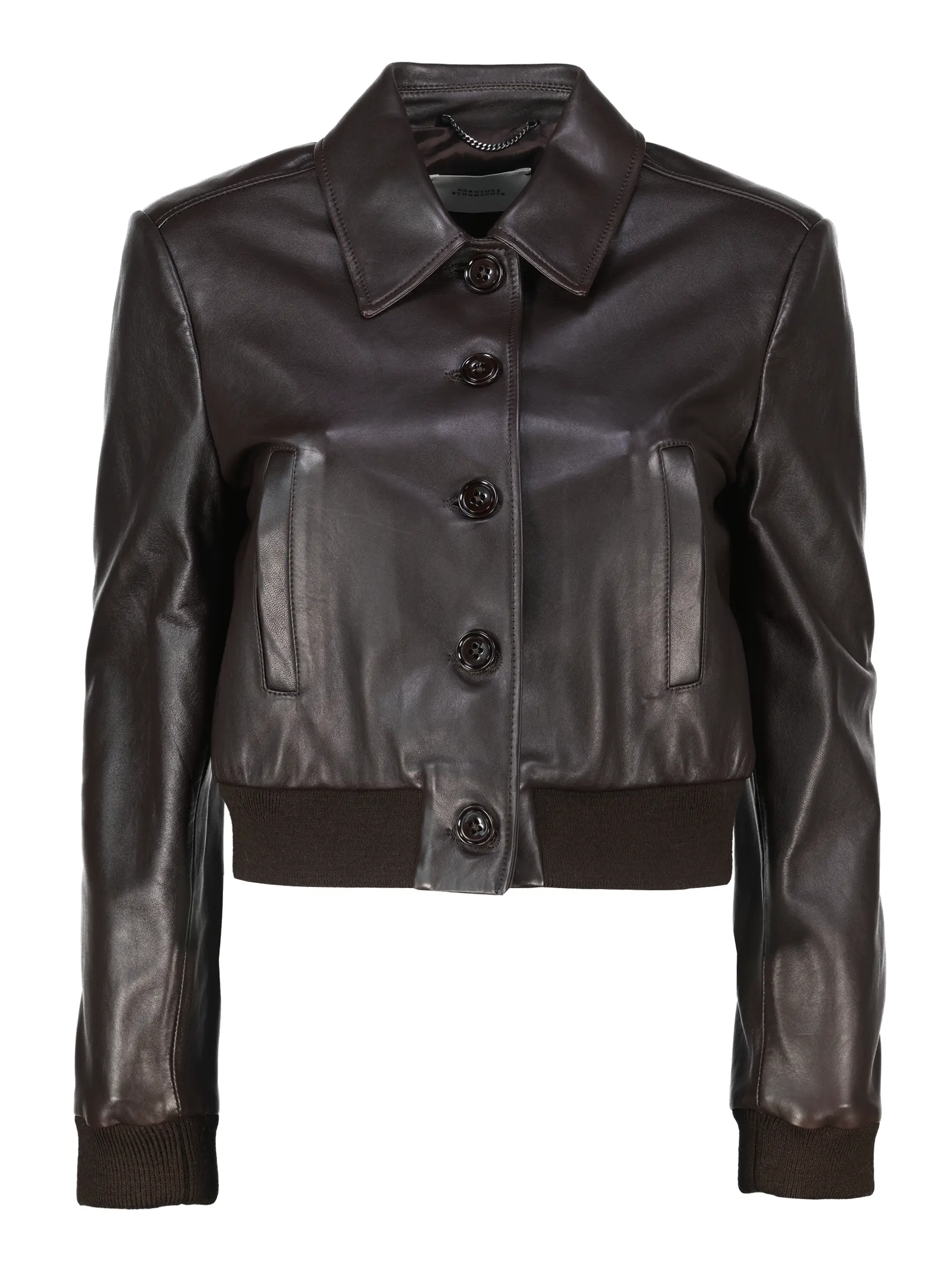 Lederjacke 'Sleek Statement' - Artikel Vorderseite - Farbe: Braun