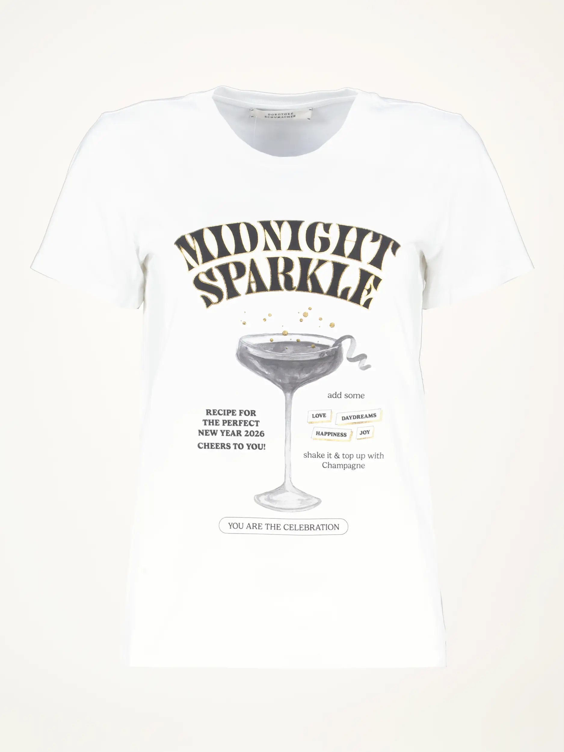 T-Shirt 'Midnight Sparkle' mit Print - Artikelansicht - Farbe: Weiß