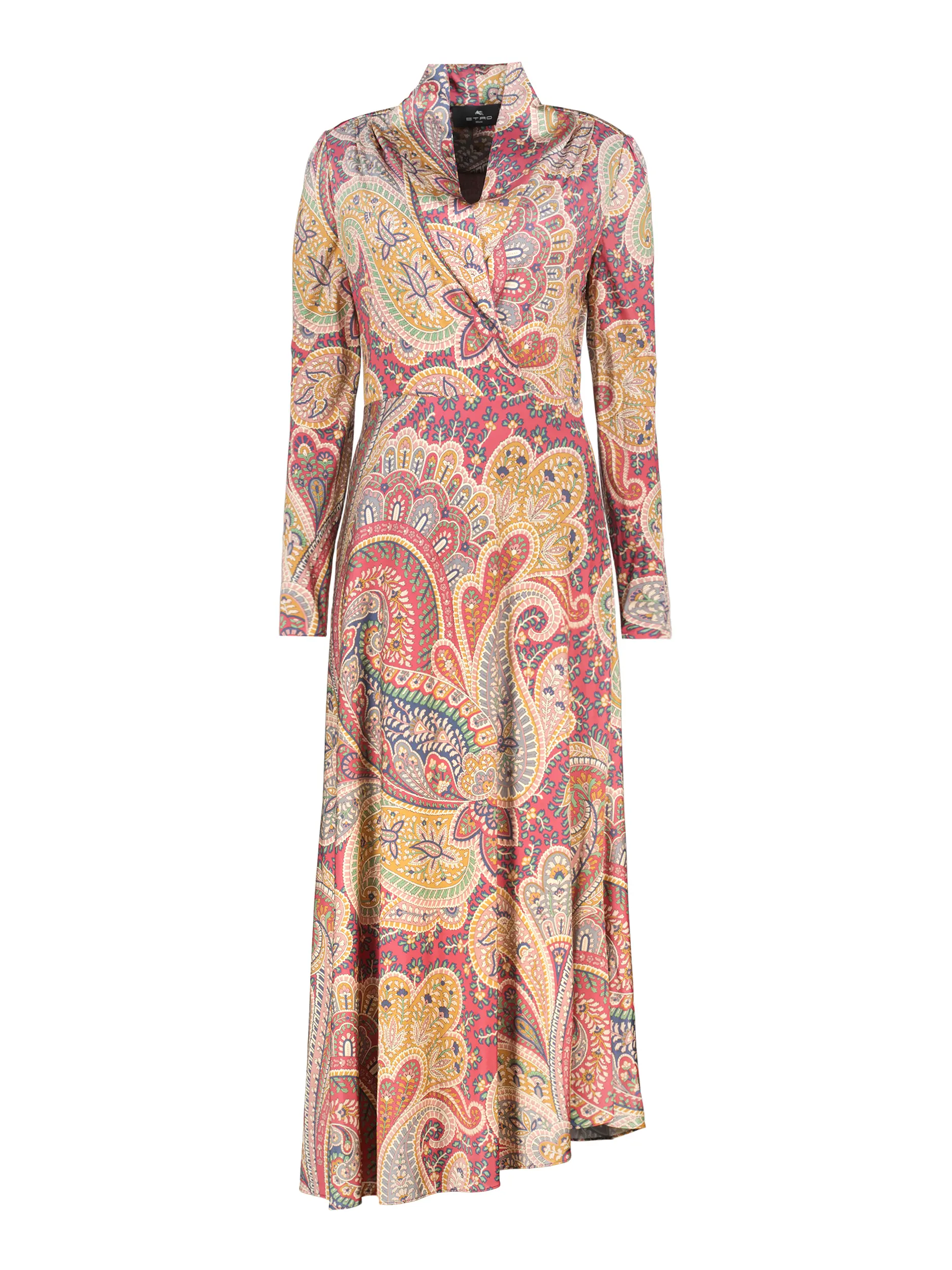 Gemustertes Maxikleid langarm - Artikel Vorderseite