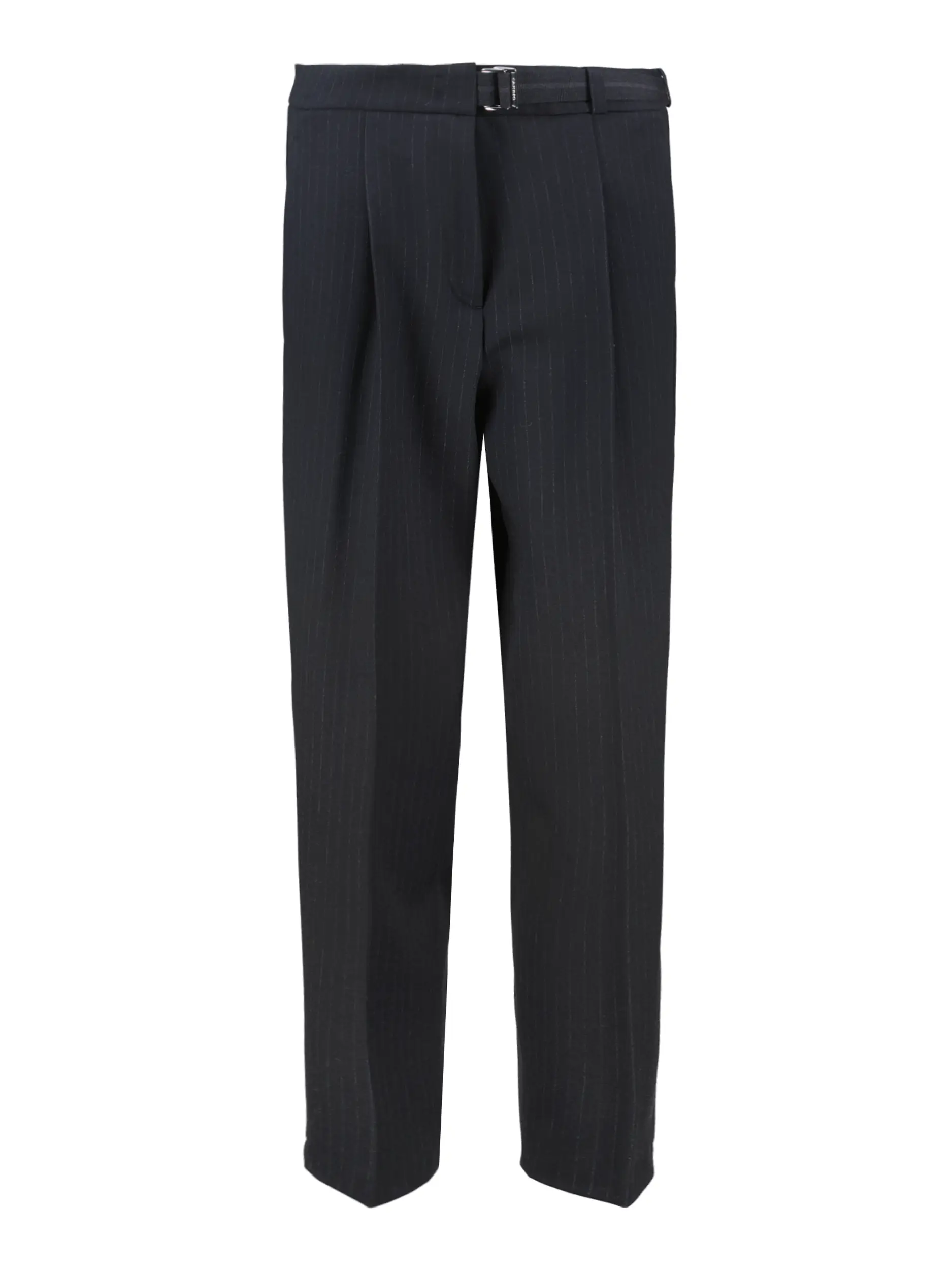 Gestreifte Bundfaltenhose 'Elaine pleat' - Artikel Vorderseite - Farbe: Blau