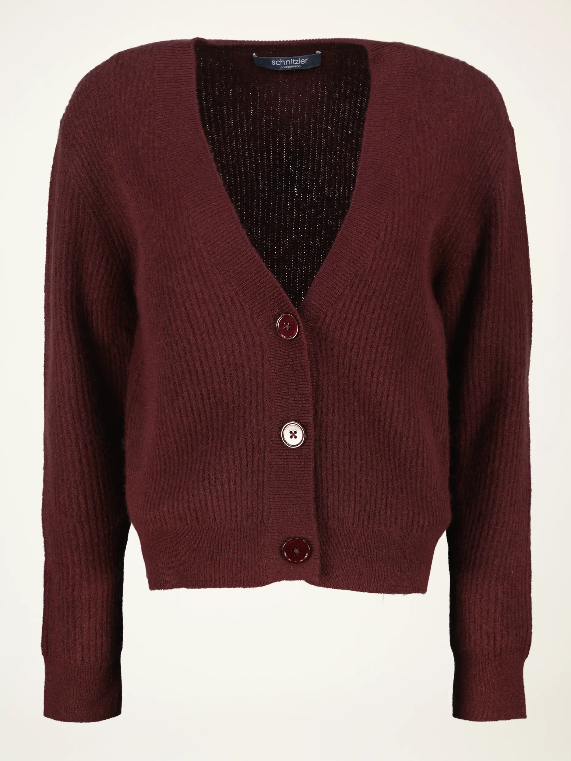Strickjacke aus Kaschmir-Mix langarm - Artikelansicht - Farbe: Rot