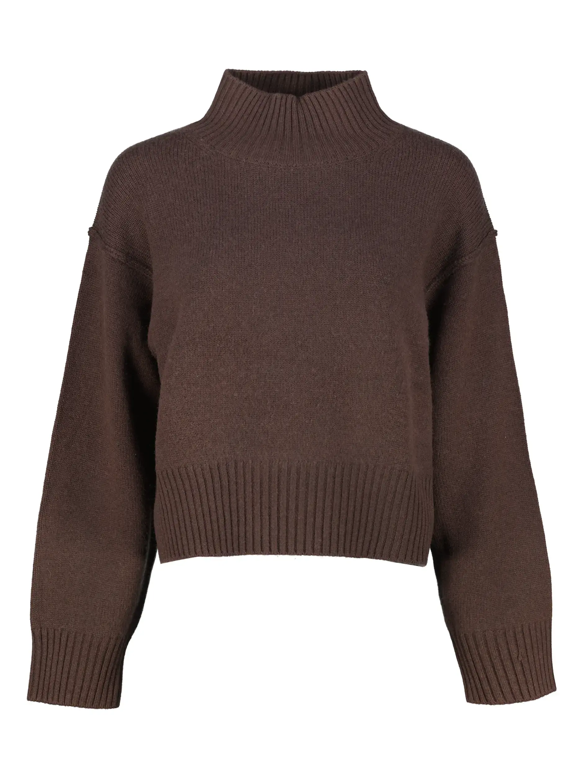 Pullover aus Wolle langarm - Artikel Vorderseite - Farbe: Braun