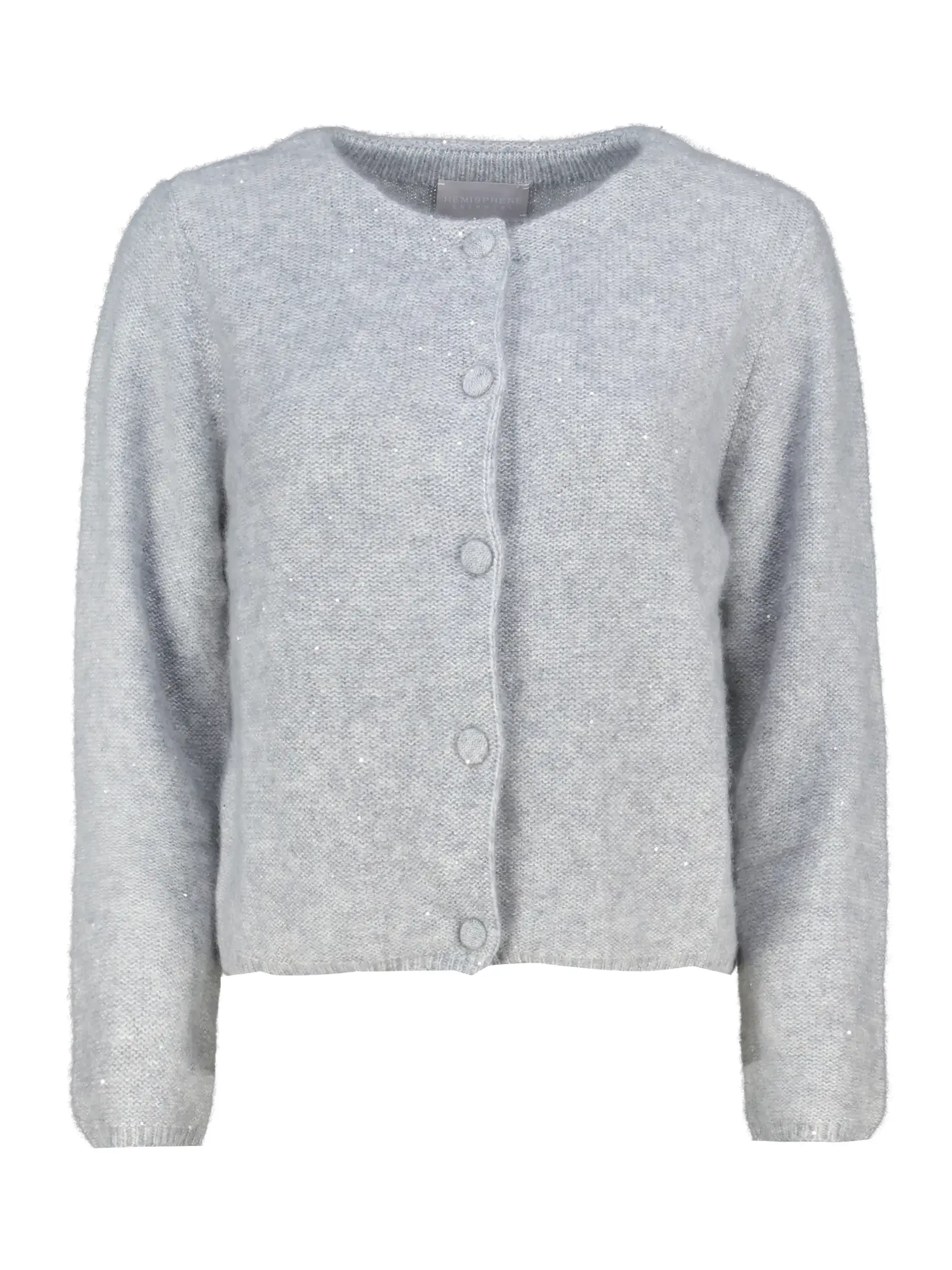 Strickjacke aus Kaschmir-Mix langarm - Artikel Vorderseite - Farbe: Grau
