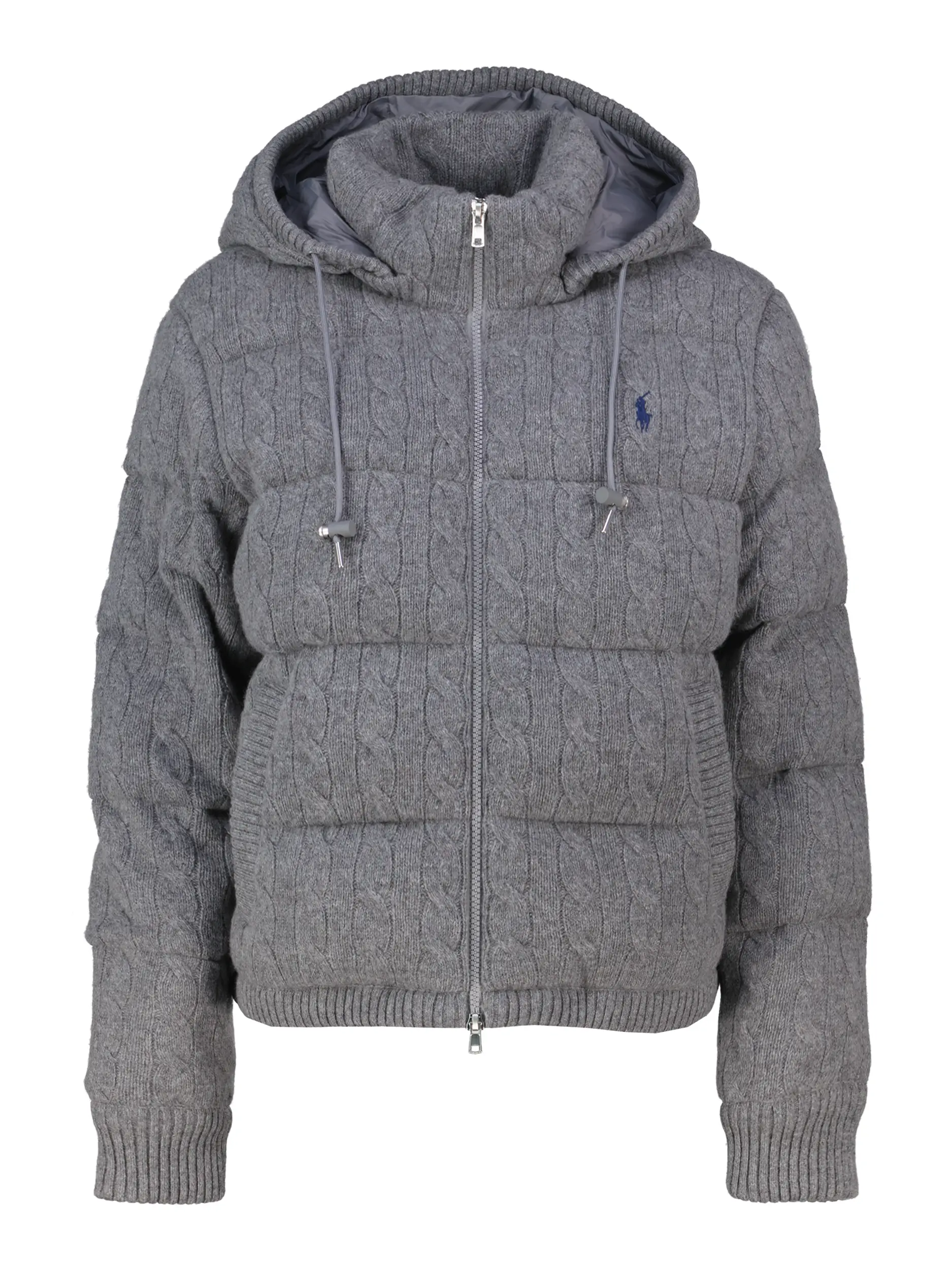 Jacke mit Zopmuster  - Artikel Vorderseite - Farbe: Grau