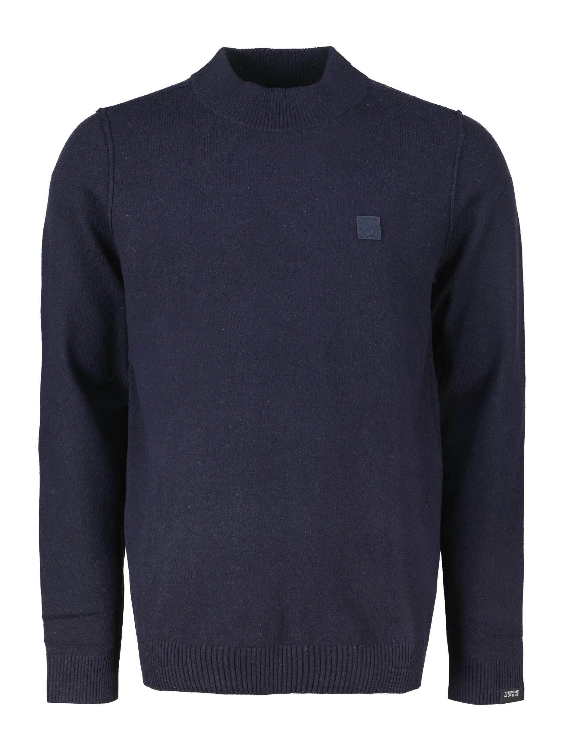 Pullover 'Clifden' aus Woll-Mix langarm - Artikel Vorderseite - Farbe: Blau
