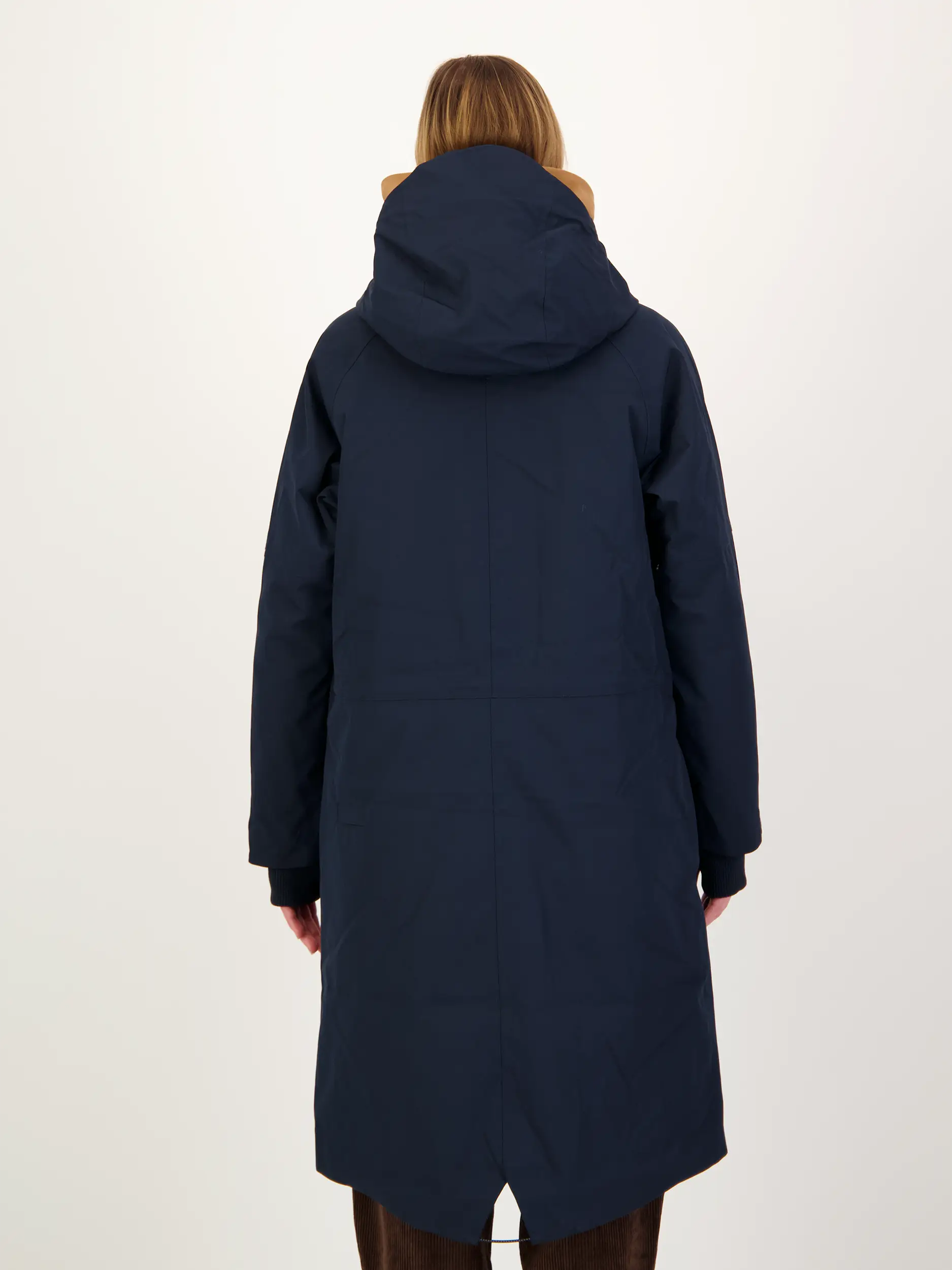 Mantel 'cold winter' - Artikel Rückseite getragen von einem Modell - Farbe: Blau