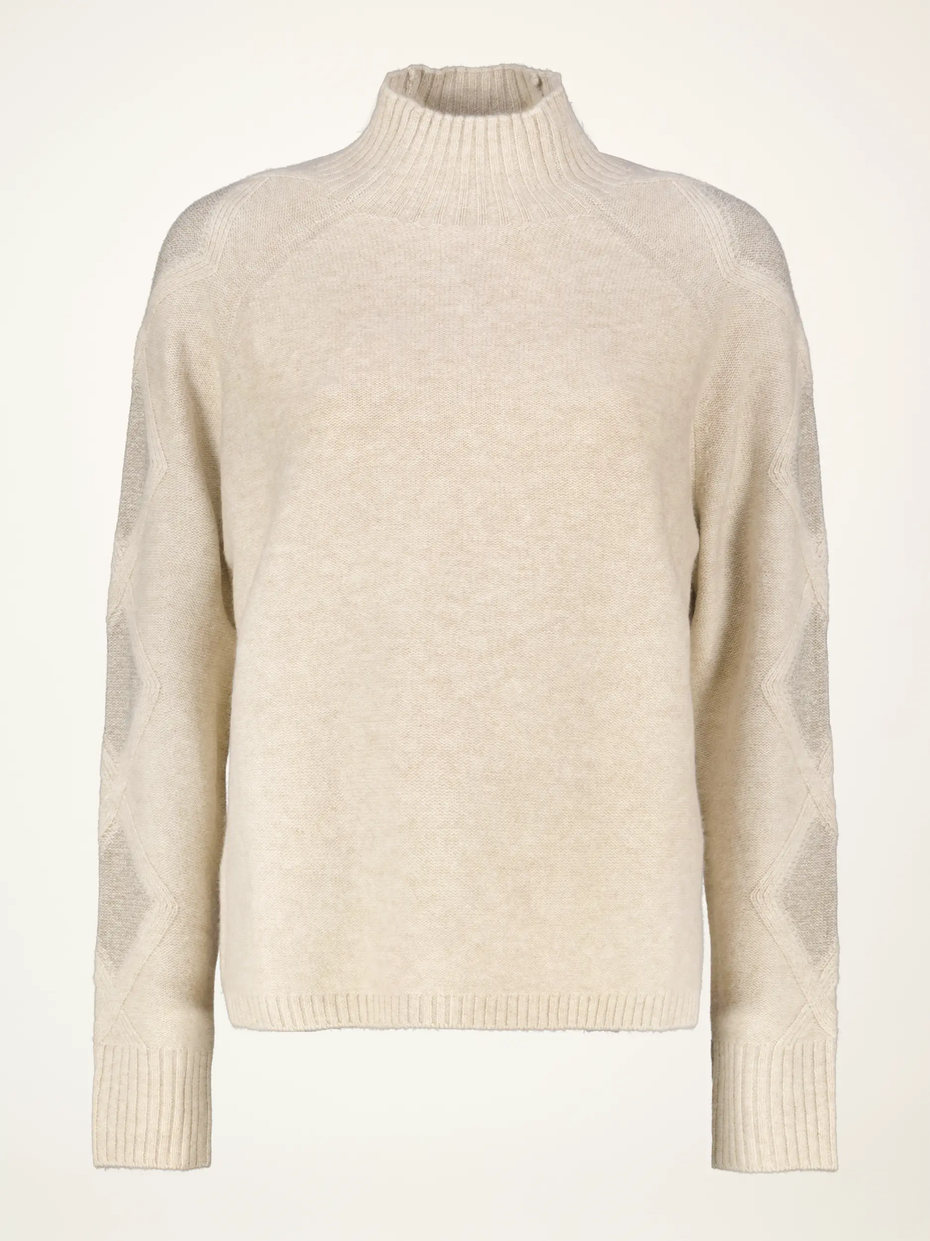 Pullover aus Wolle langarm - Artikelansicht - Farbe: Beige