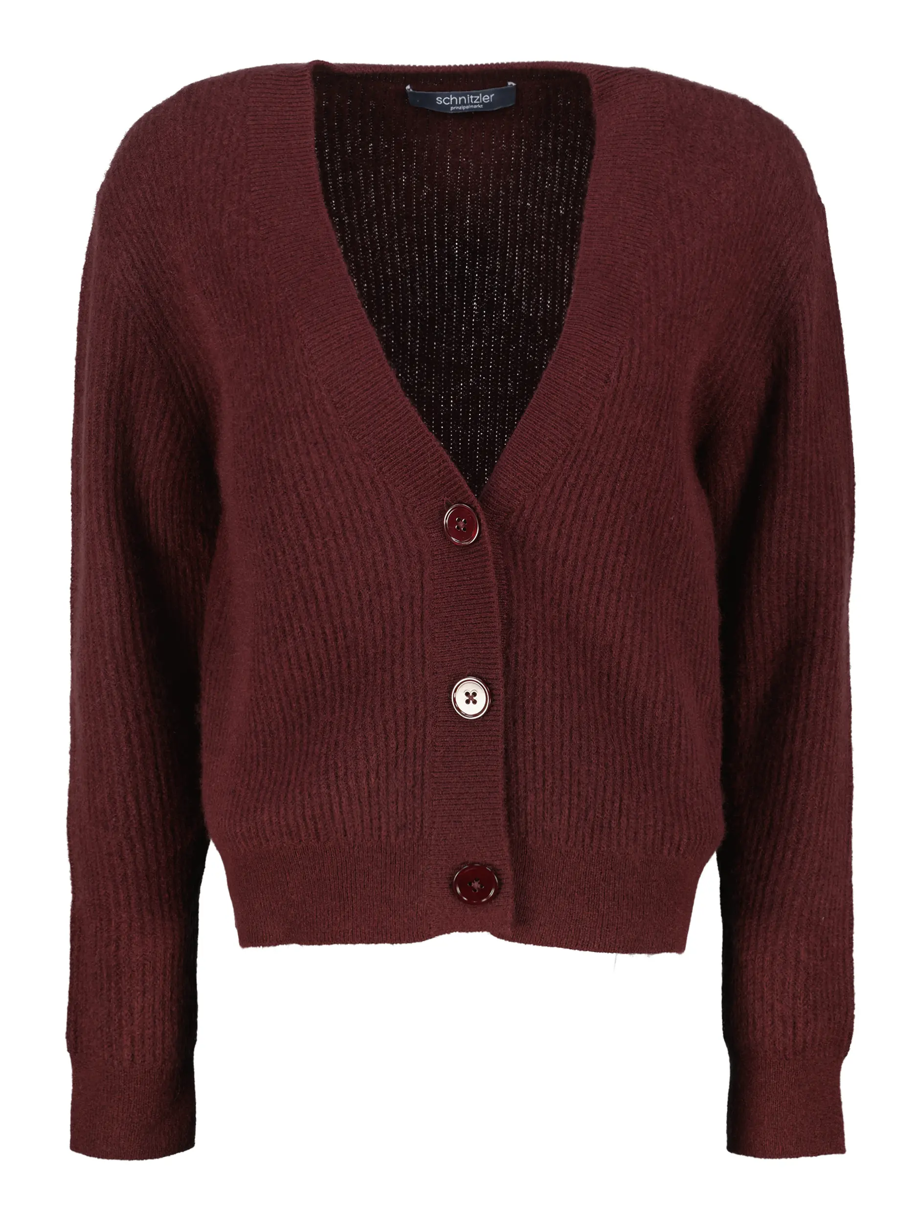 Strickjacke aus Kaschmir-Mix langarm - Artikel Vorderseite - Farbe: Rot