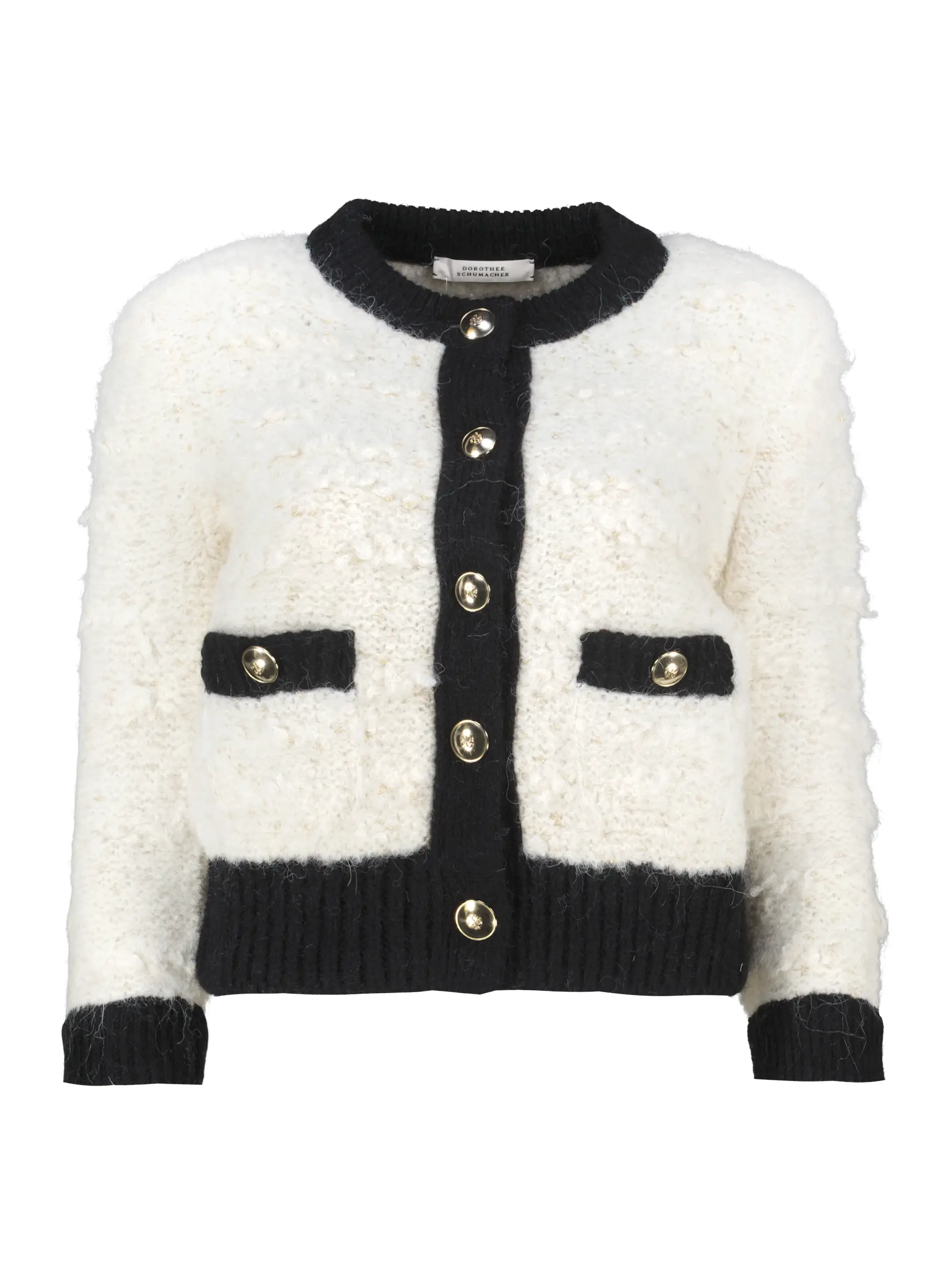 Strickjacke 'Delightful Sparkle' aus Wolle - Artikel Vorderseite - Farbe: Creme