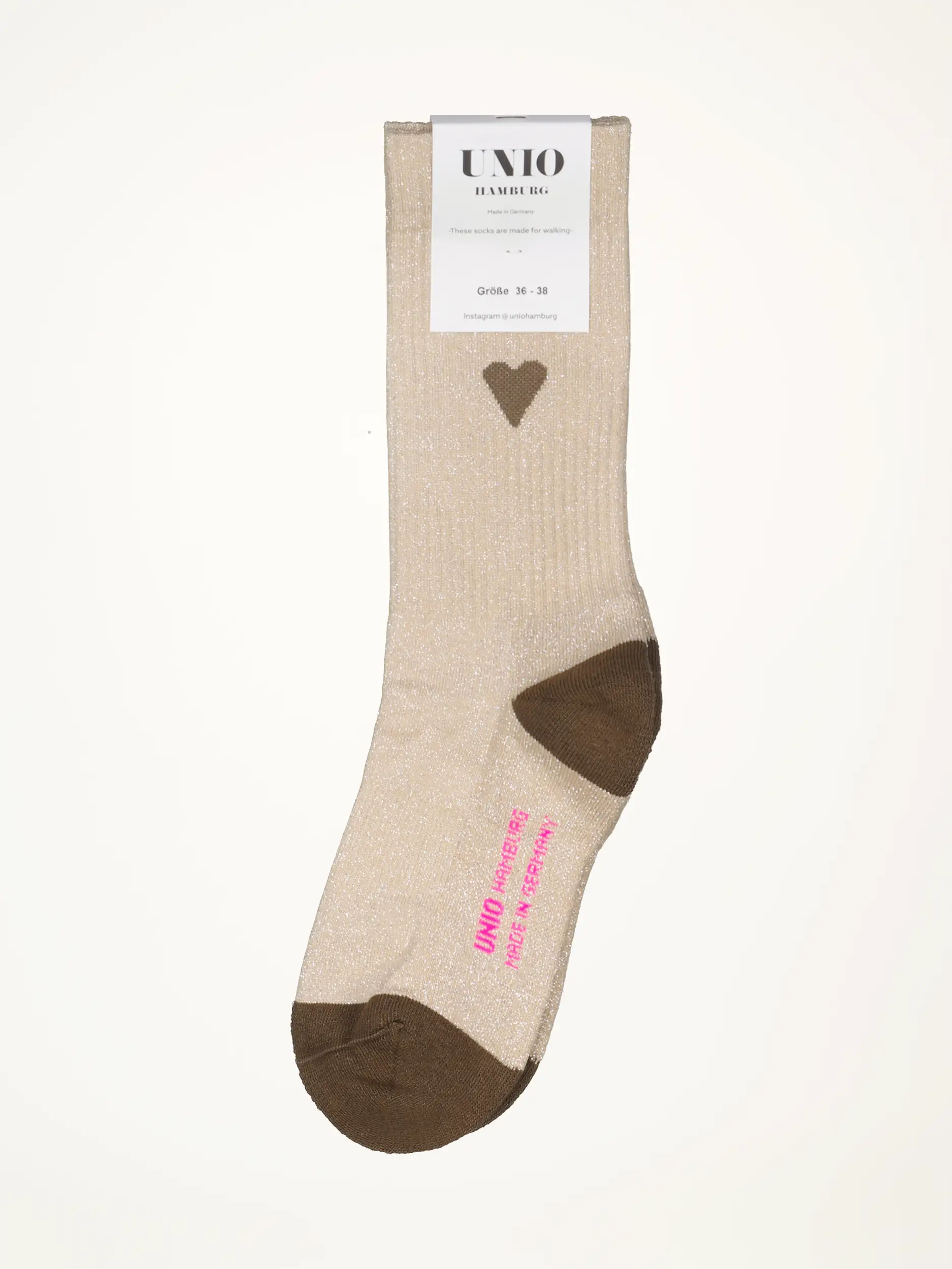 Socken 'Love' - Artikelansicht - Farbe: Beige