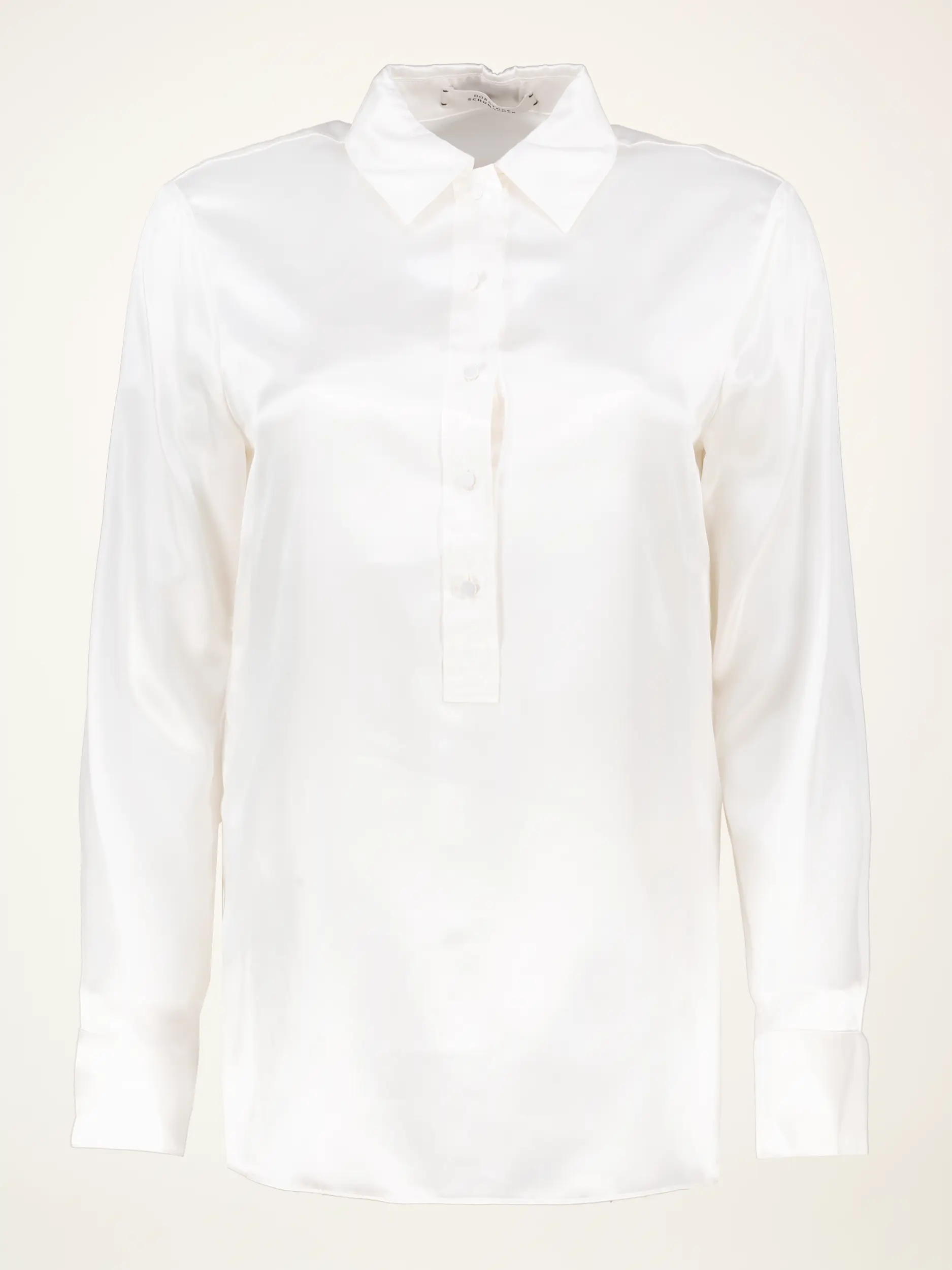 Seidensatinbluse 'Sense of Shine' langarm - Artikelansicht - Farbe: Creme