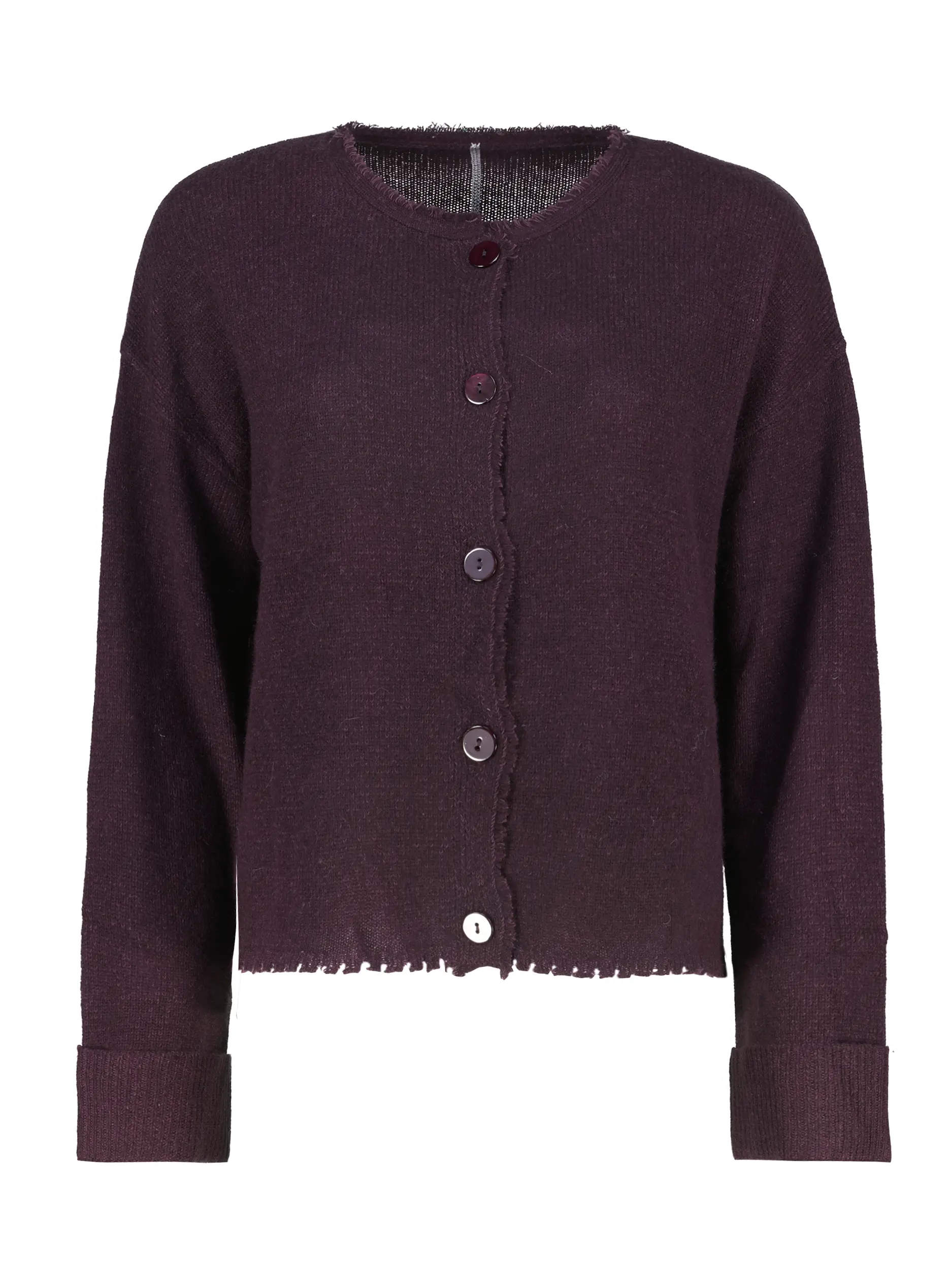 Strickjacke aus Kaschmir-Mix langarm - Artikel Vorderseite - Farbe: Rot