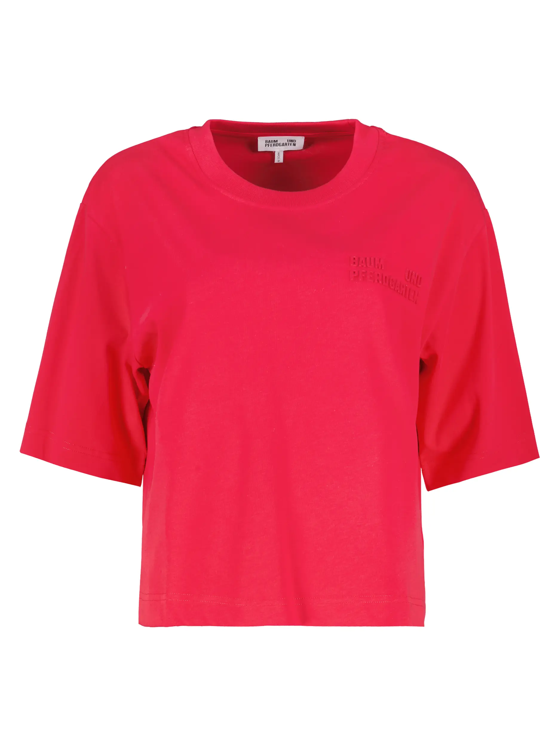 T-Shirt mit Logo - Artikel Vorderseite - Farbe: Rot
