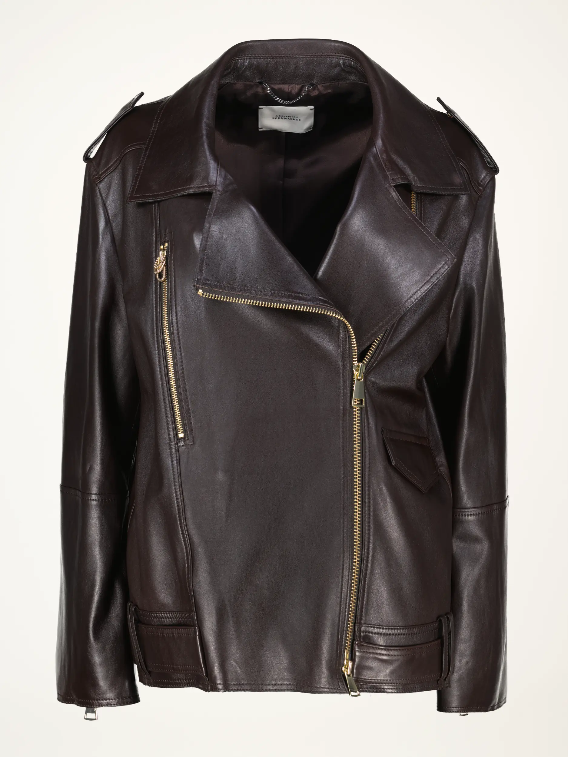 Lederjacke 'Sleek Statement' - Artikelansicht - Farbe: Braun