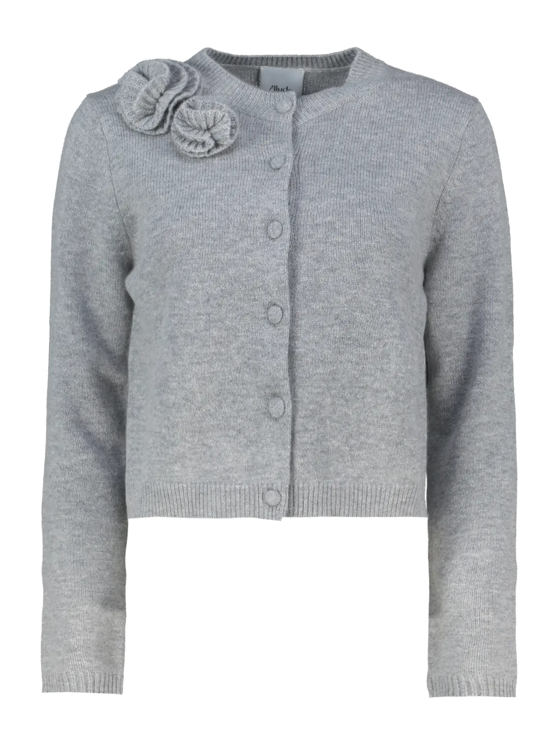 Strickjacke aus Wolle - Artikel Vorderseite - Farbe: Grau